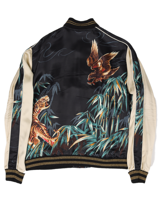 SS16 Tiger Eagle Satin Bomber Jacket