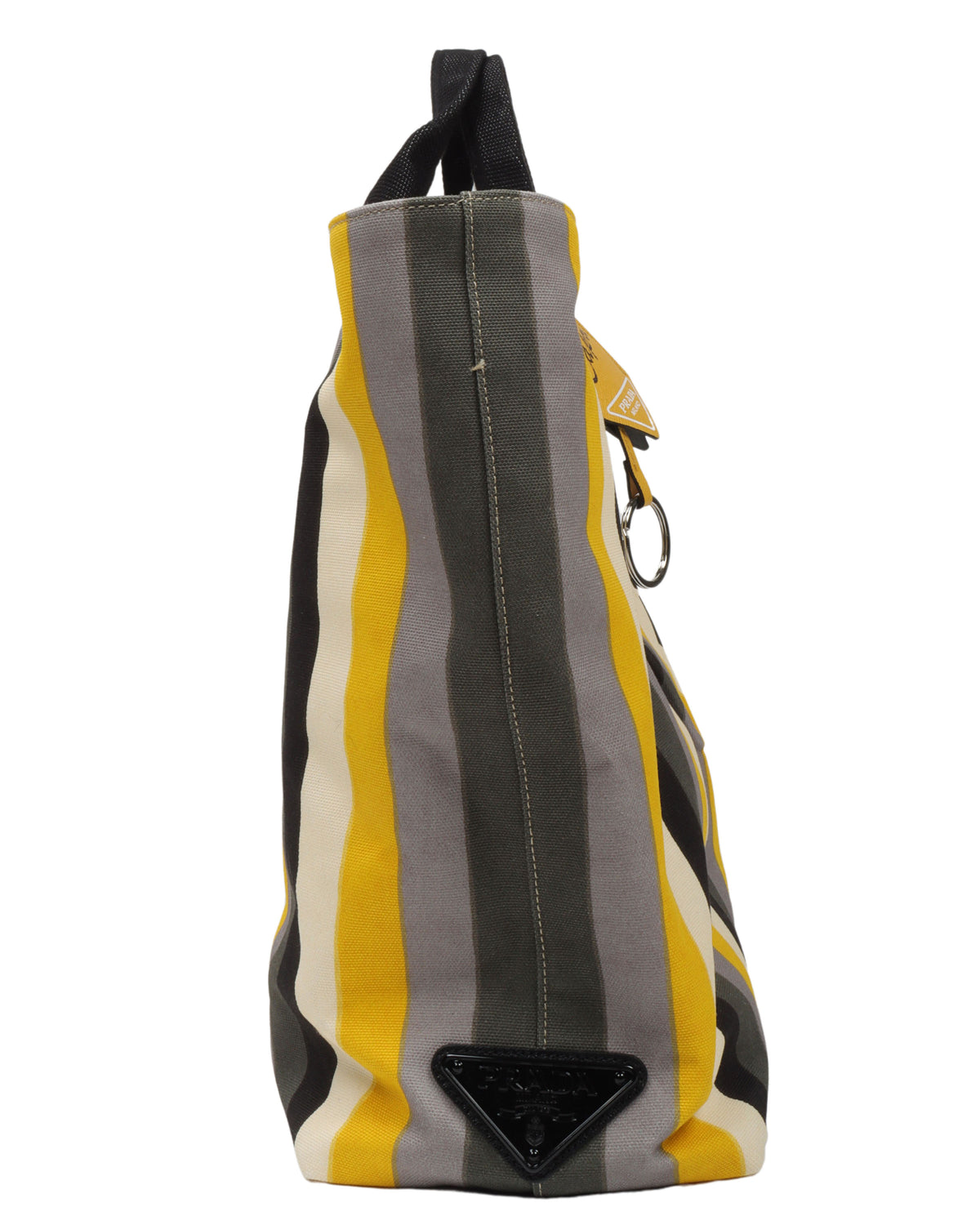 Leather Striped Tote Bag