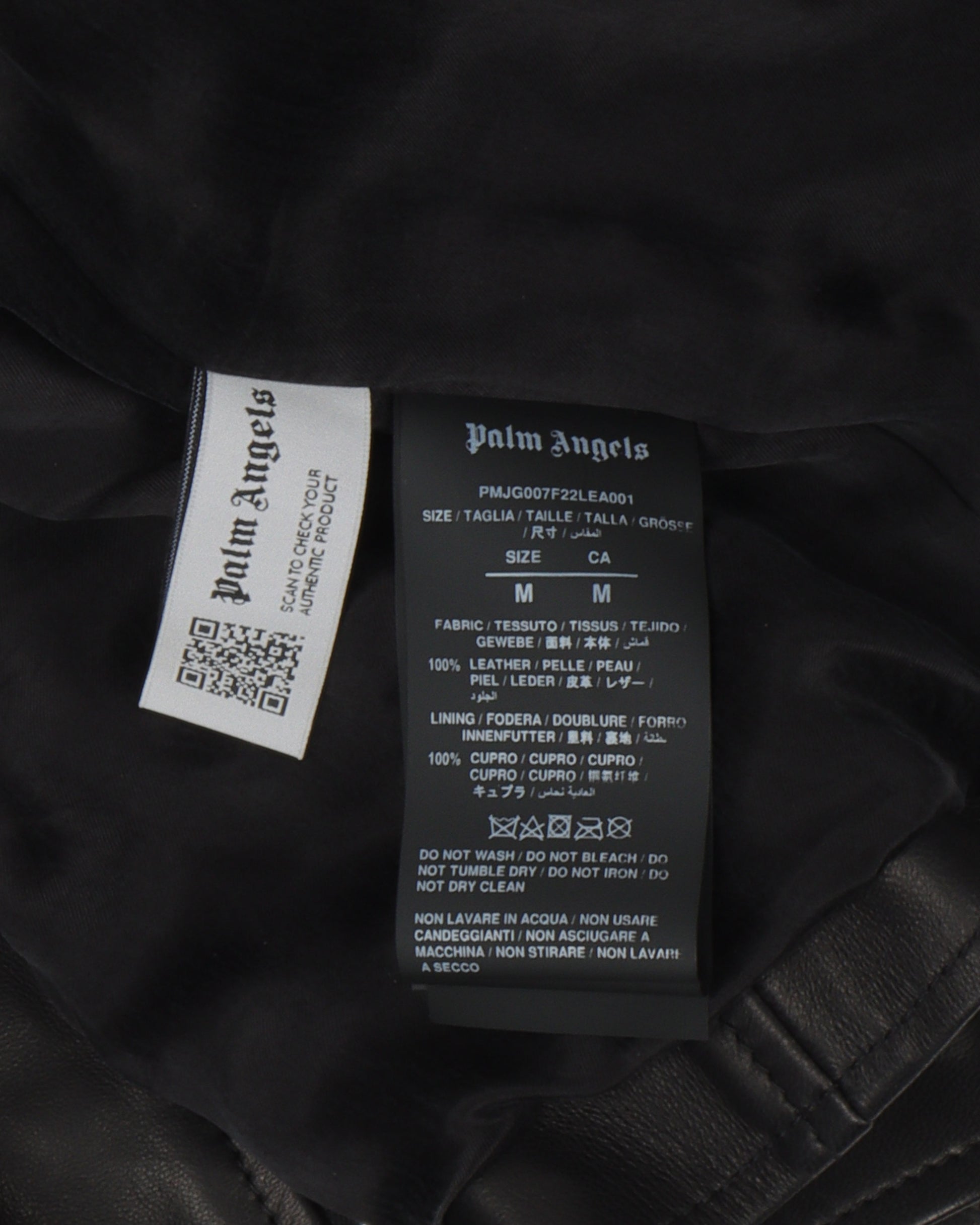 Palm Angels Leather Flames Jacket Justin Reed Palm Angels Leather Flames Jacket Justin Reed
