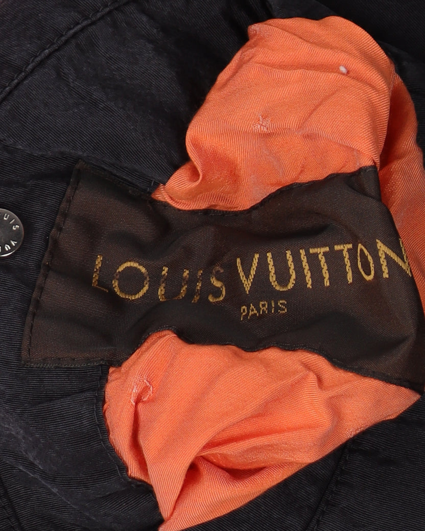 Louis Vuitton Black & Orange Monogram Reversible Bomber Jacket