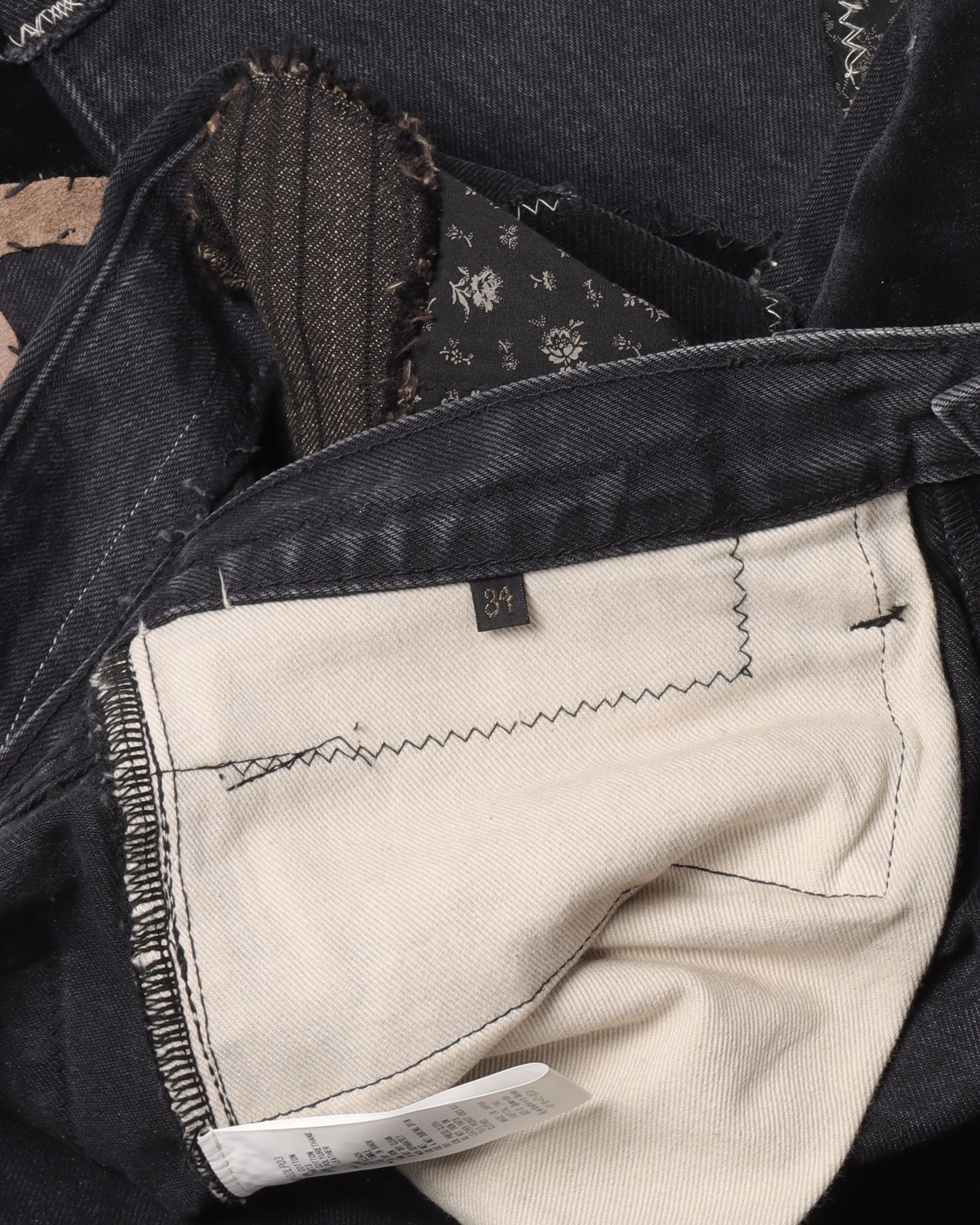Black Patched Jeans