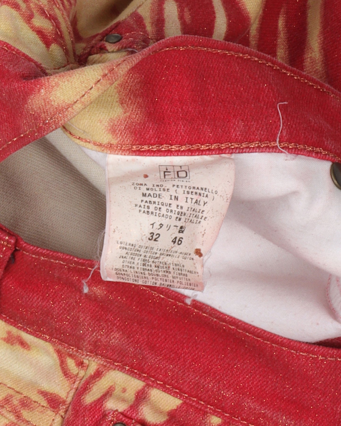 Red Tie Dye Jeans