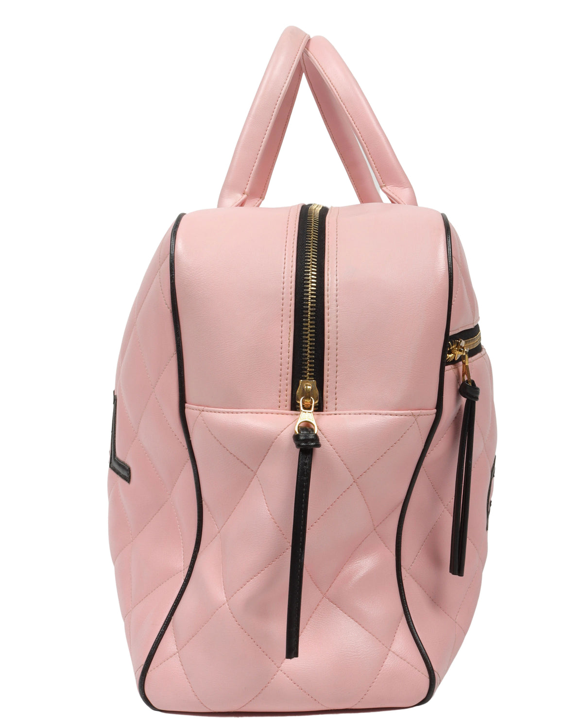 1995 Pink Quilted Leather Boston Duffle
