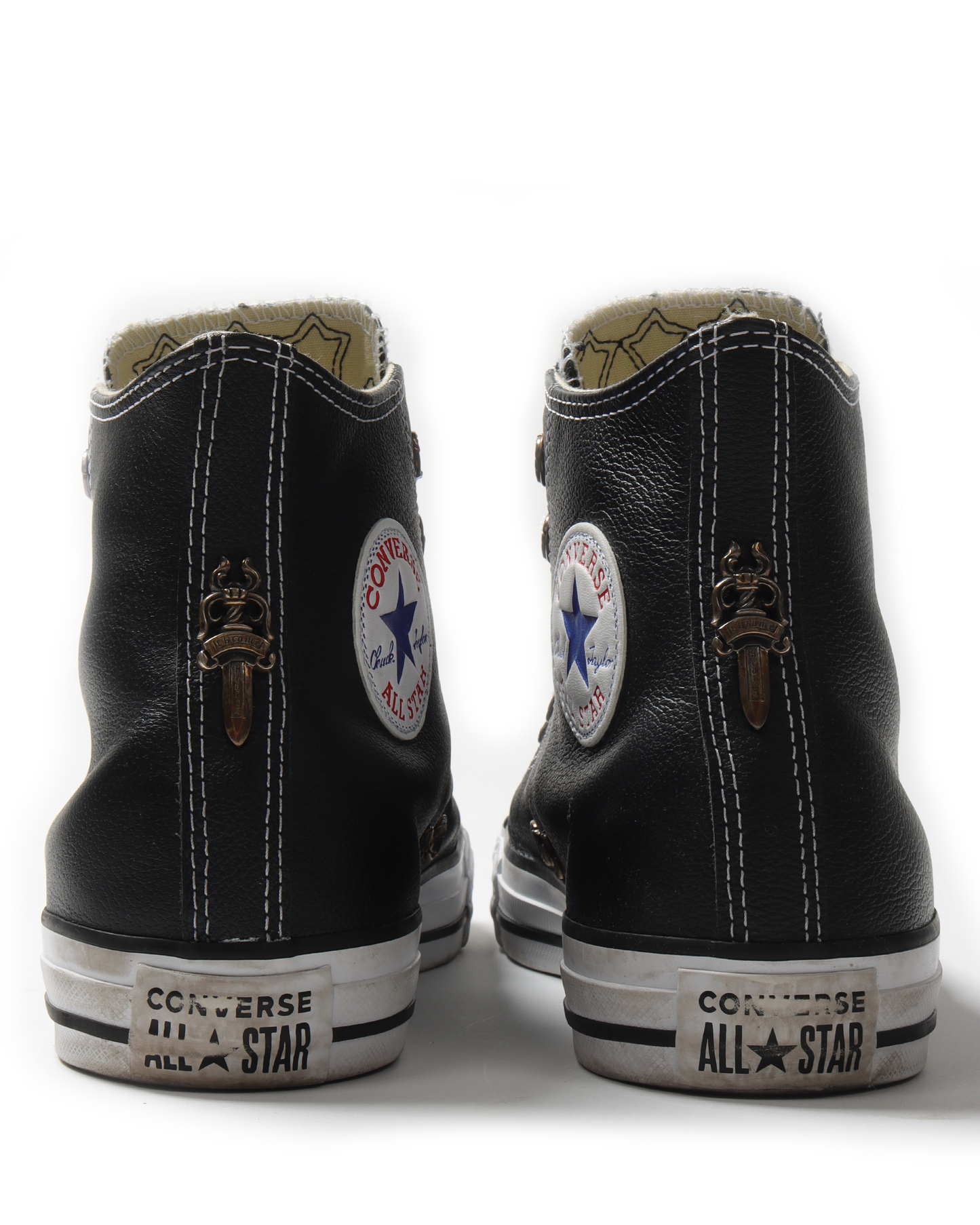 Embellished Cross Patch Leather Converse