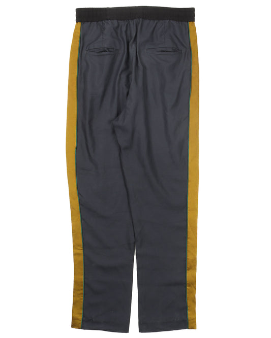 Navy Gold Side Stripe Track Pants