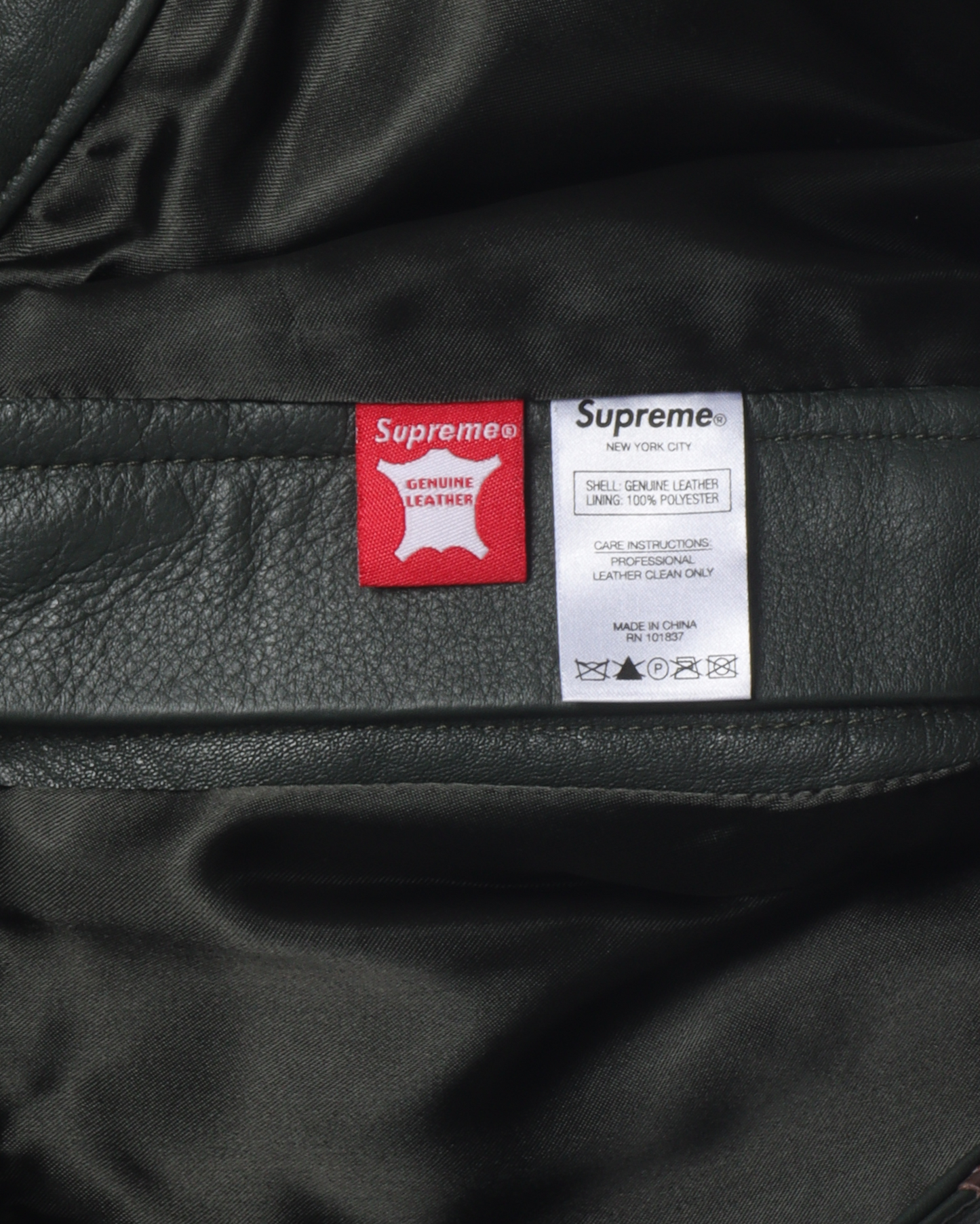 AW19 Camouflage Leather 5-Pocket Pants