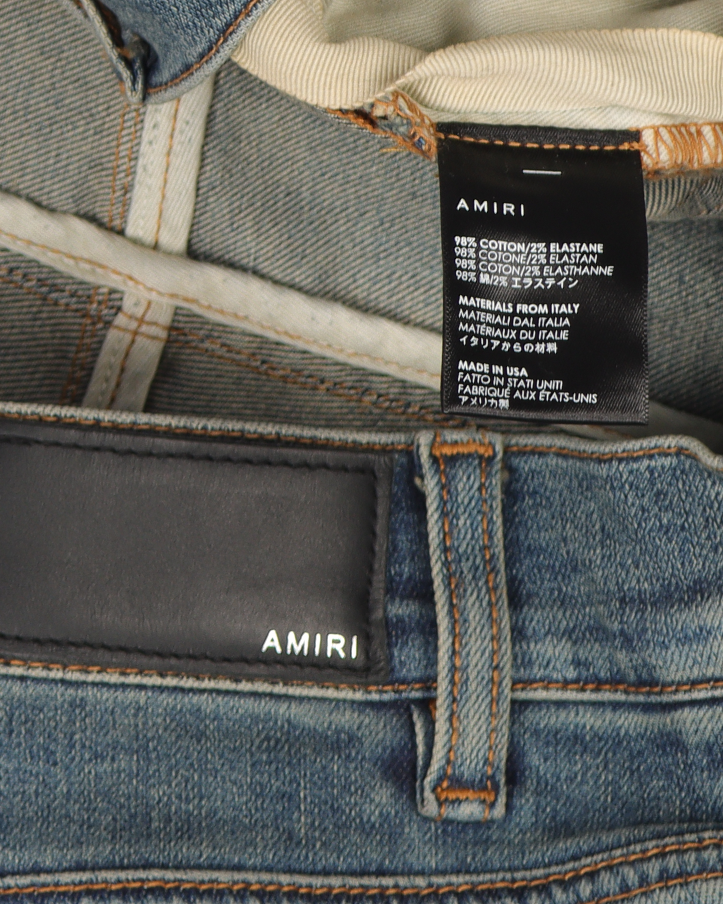Distressed Palm Tree Denim