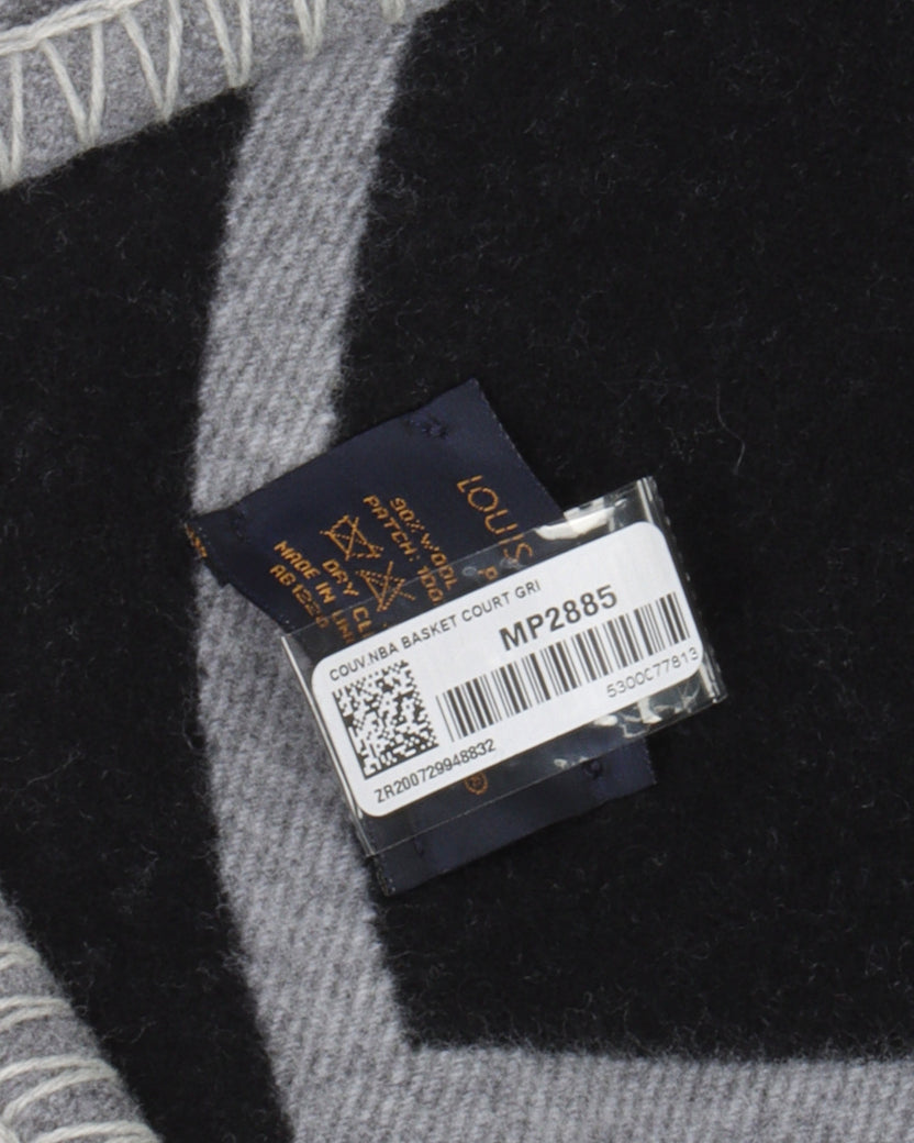 Louis Vuitton Black/Grey Monogram Cardiff Wool & Angora Scarf