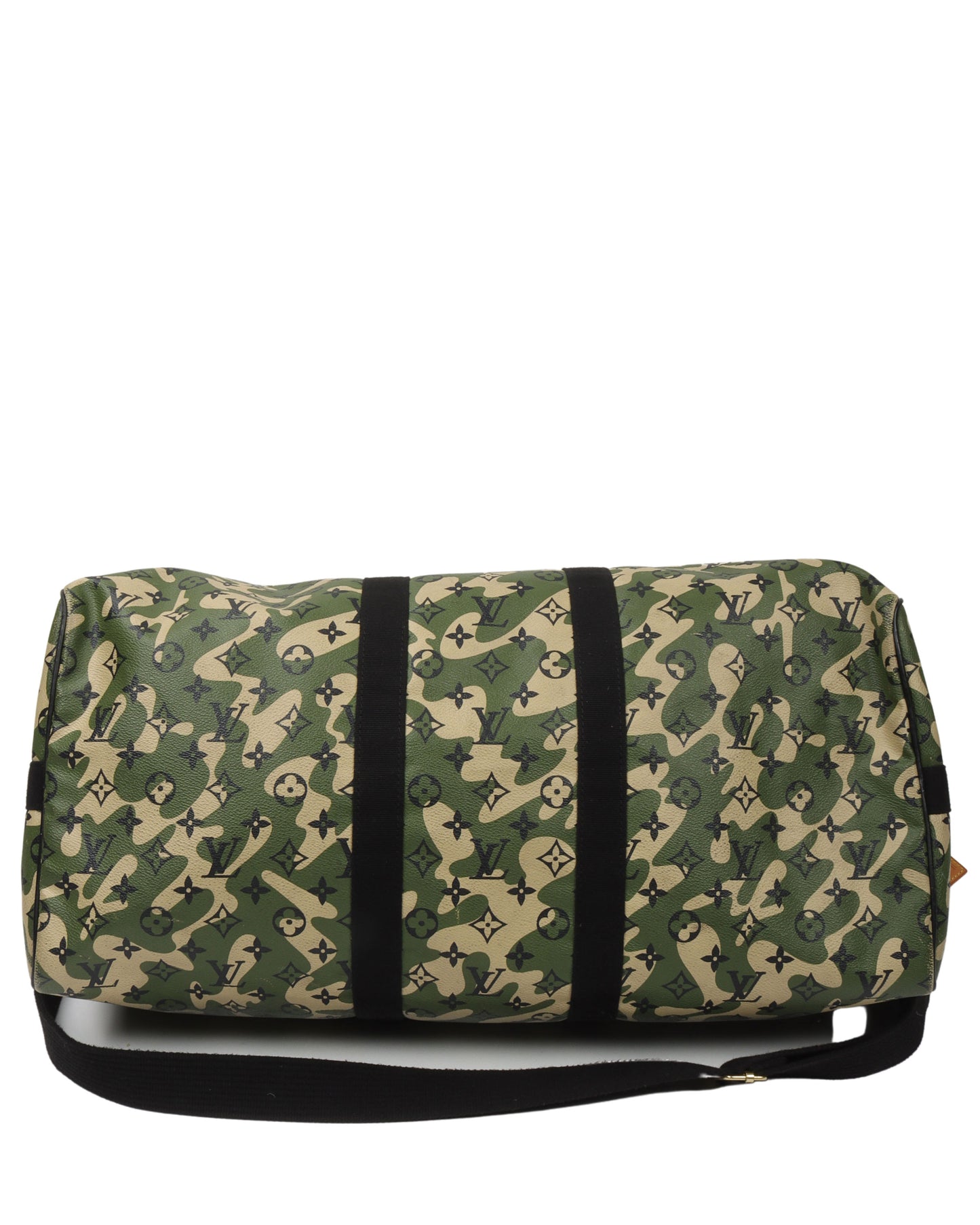 Takashi Murakami Keepall Bandouliere Monogramouflage 55 Green