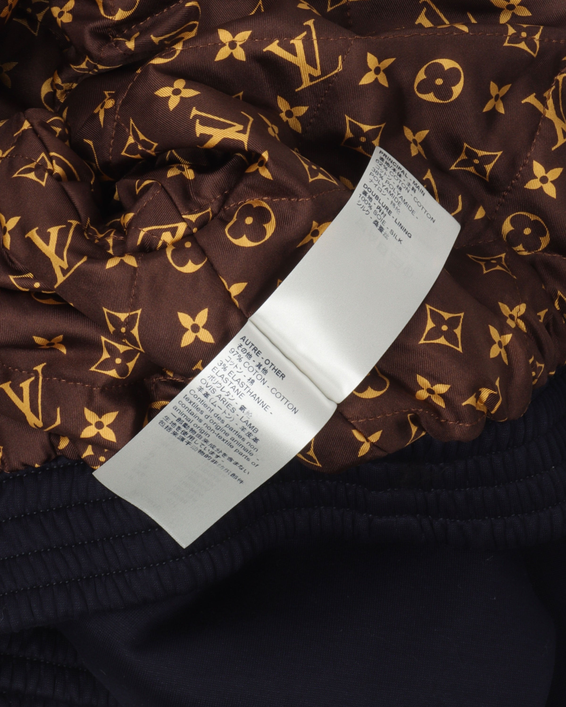 Louis Vuitton Brown pattern black hoodie, bomber jacket - LIMITED EDITION