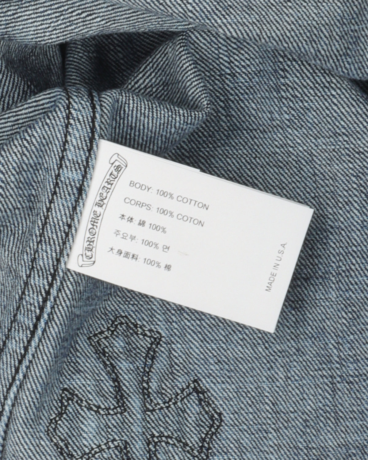 Cross Patch Denim Button Up