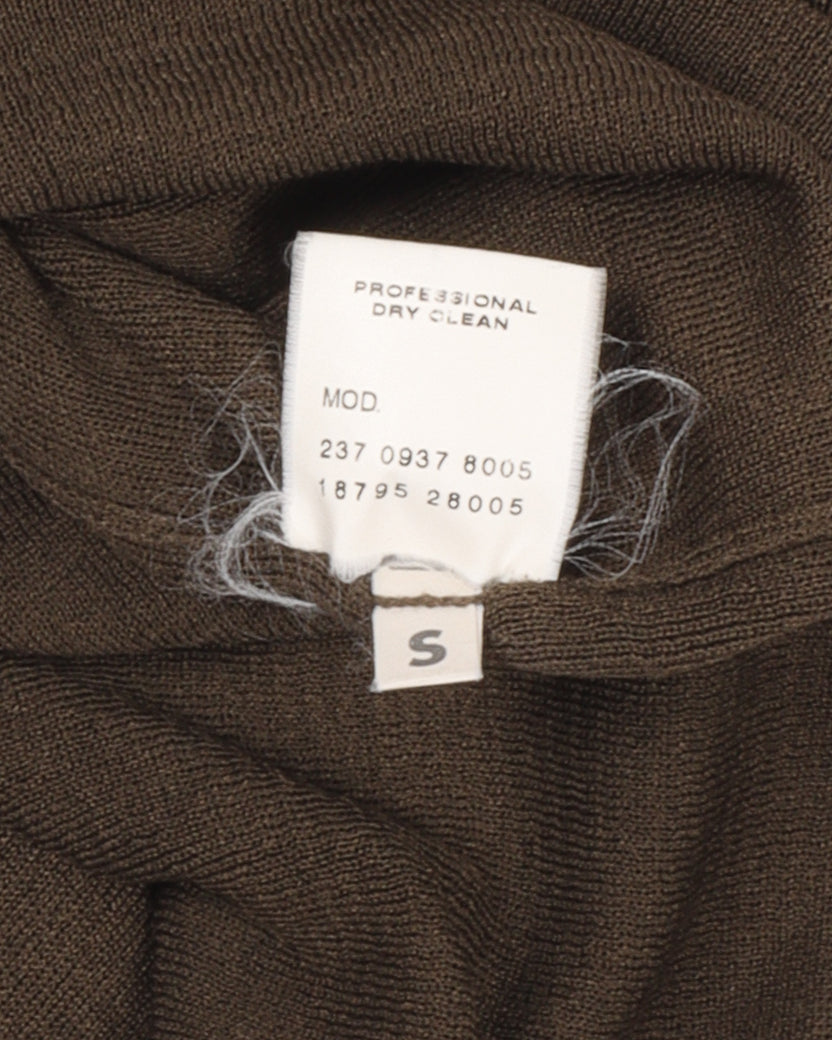 Tom Ford Era Silk Knit Long Sleeve V-Neck Top