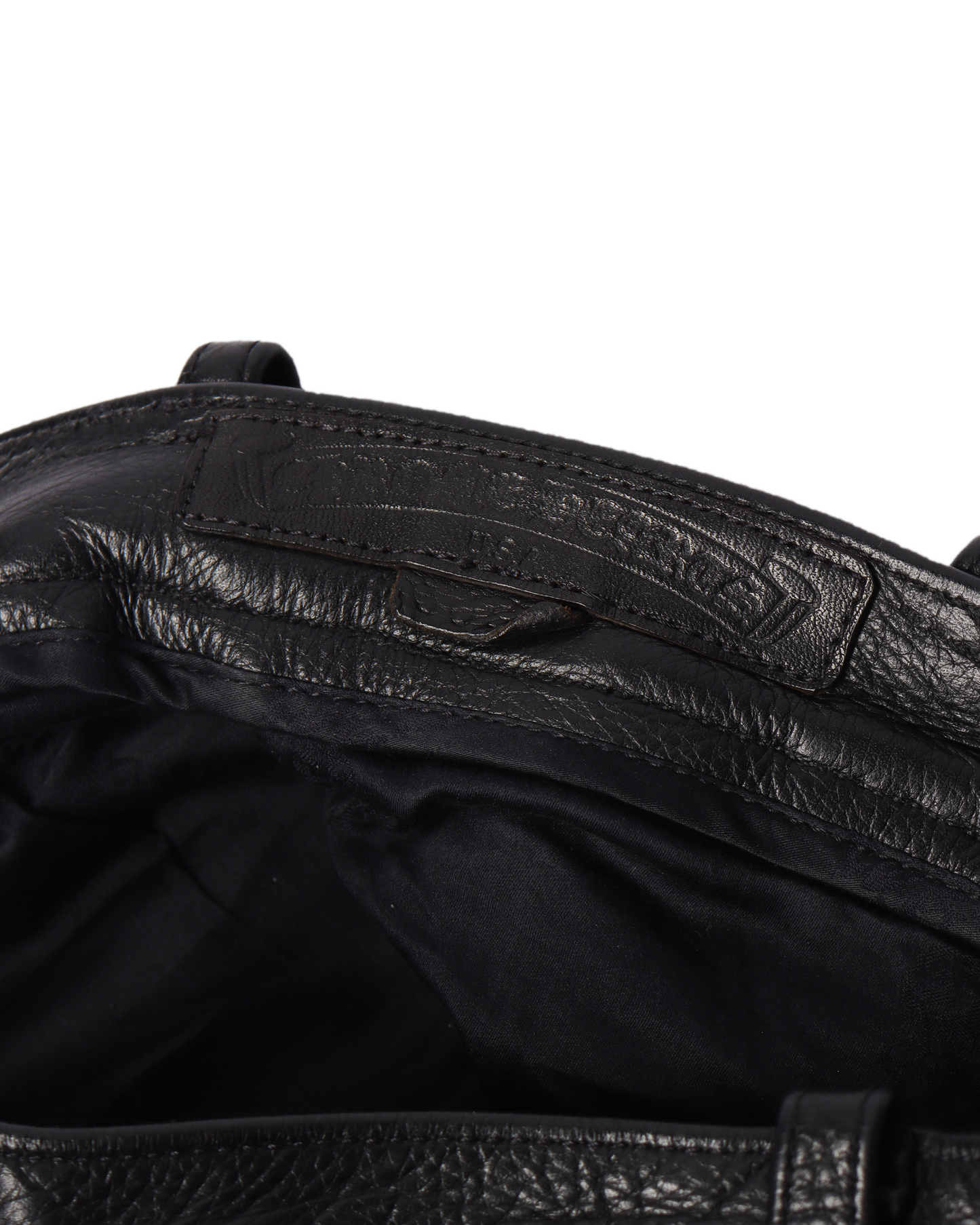 CEMETERY CROSS PATCH LEATHER PANTS