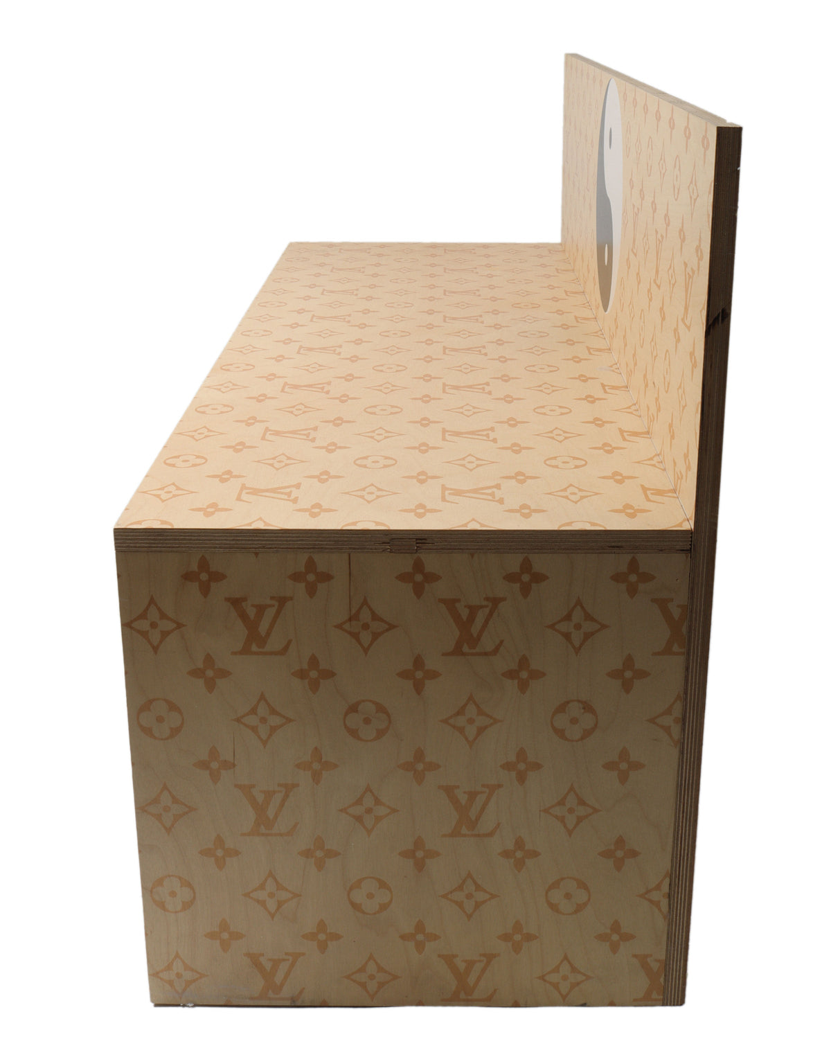 SS22 Runway "Yin & Yang" Monogram Wooden Bench