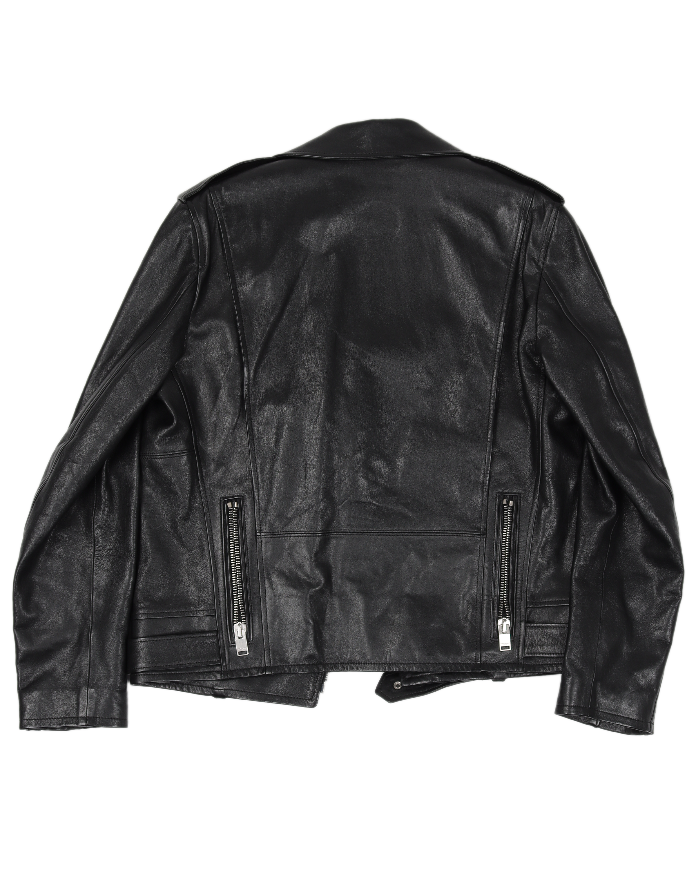 FW13 L17 Double Zip Leather Motorcycle Jacket