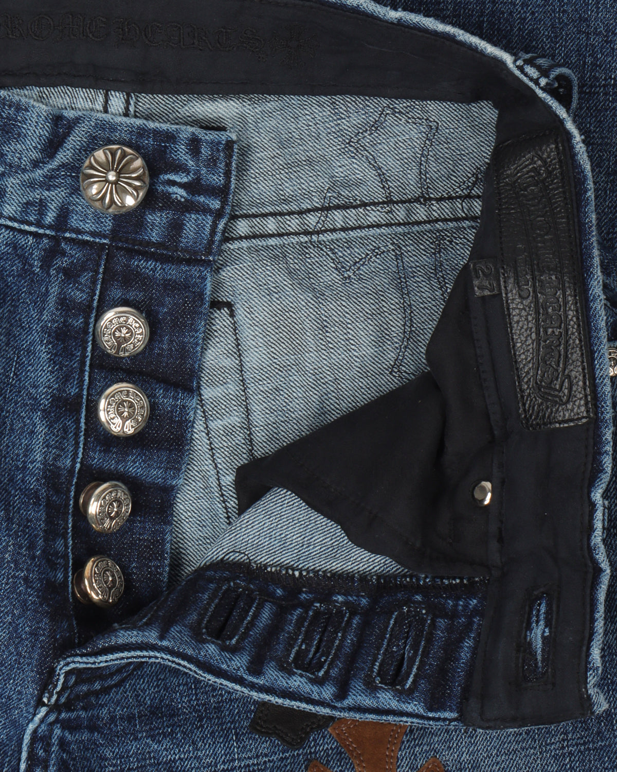 Denim w/ 35 Cross Patches