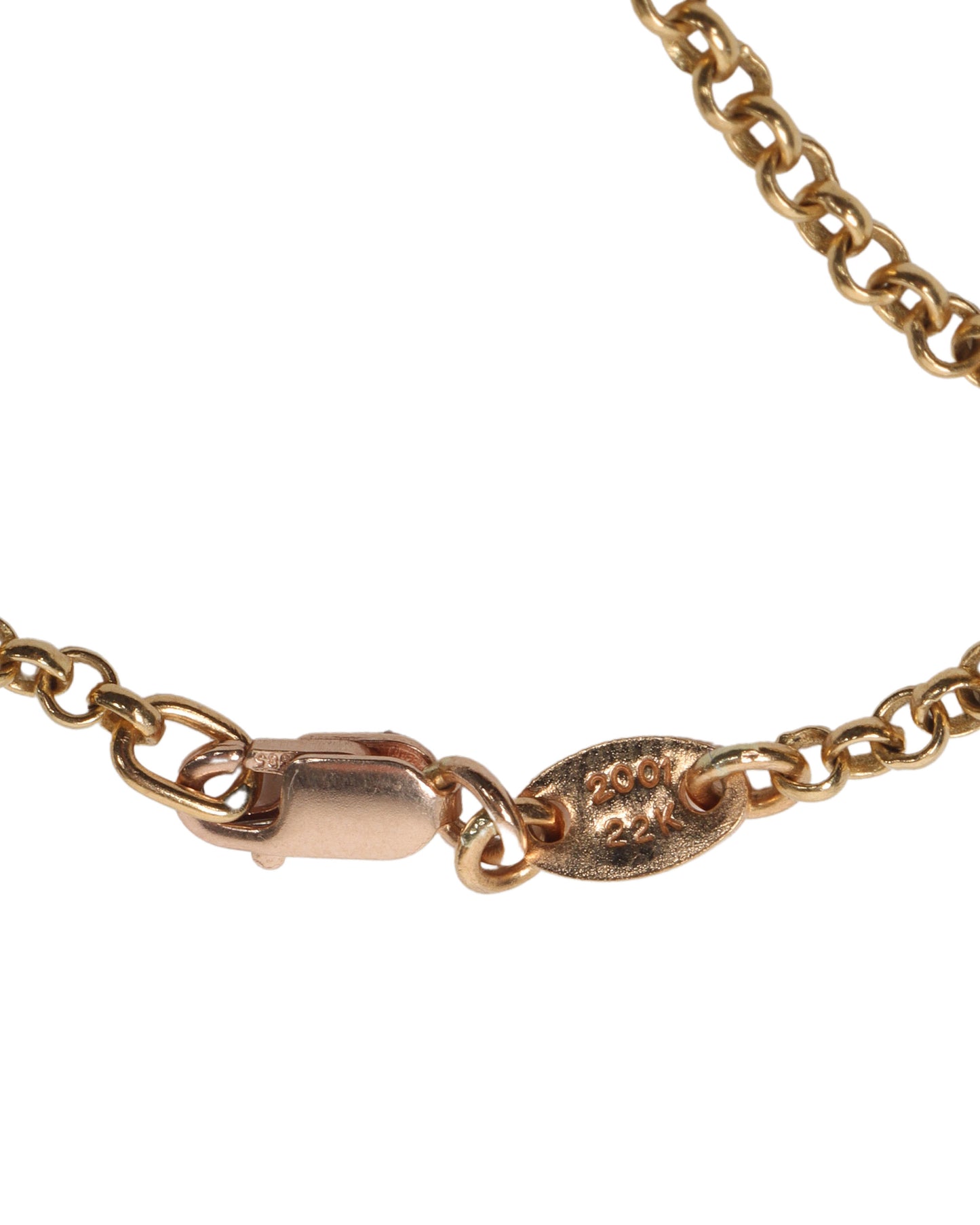 Gold Diamonds Cross with Chain Link