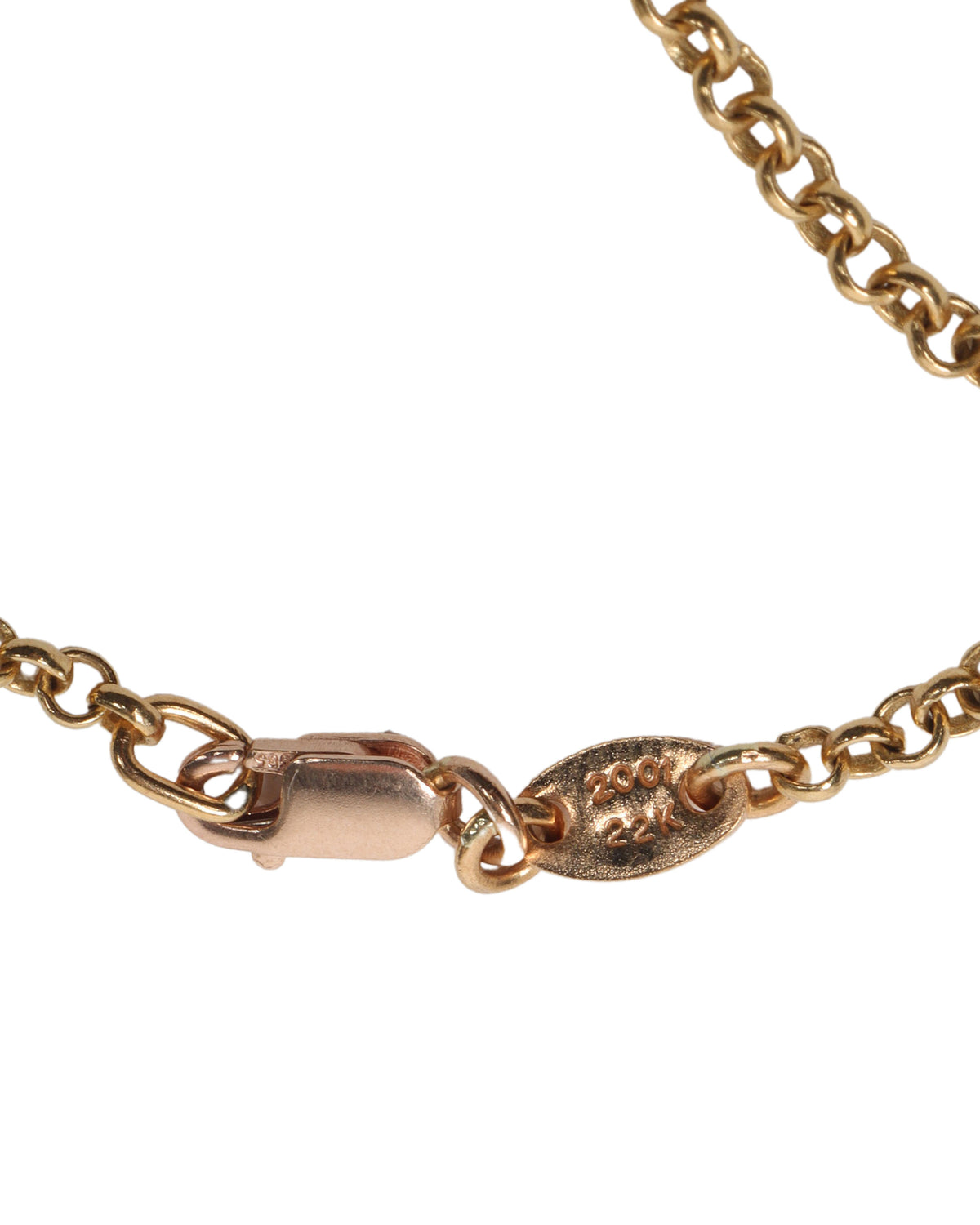 Gold Diamonds Cross with Chain Link