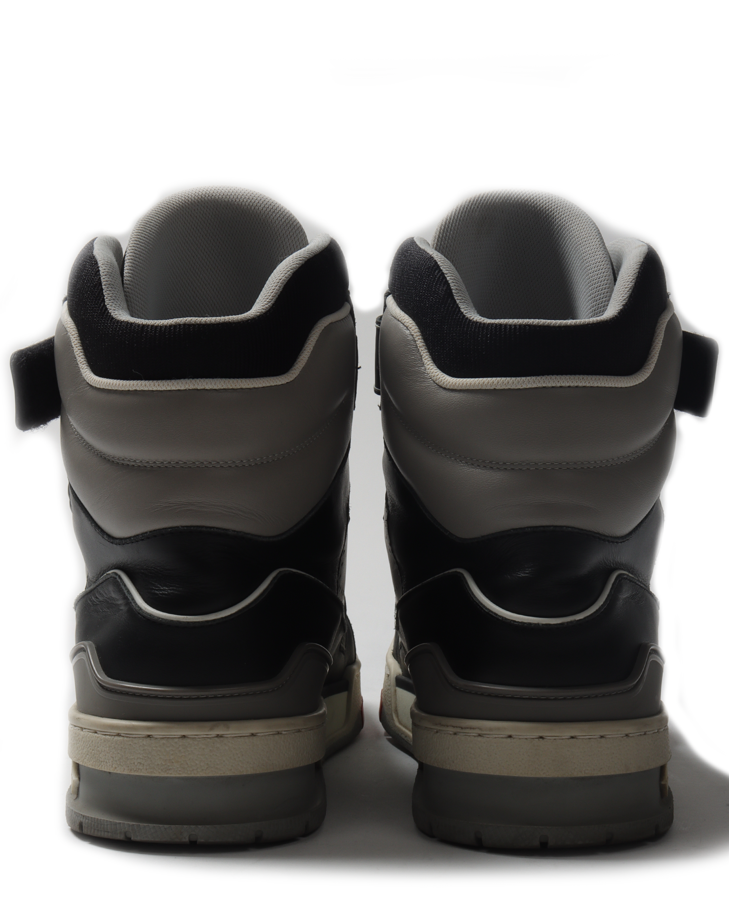 louis vuitton lv trainer sneaker boot black grey