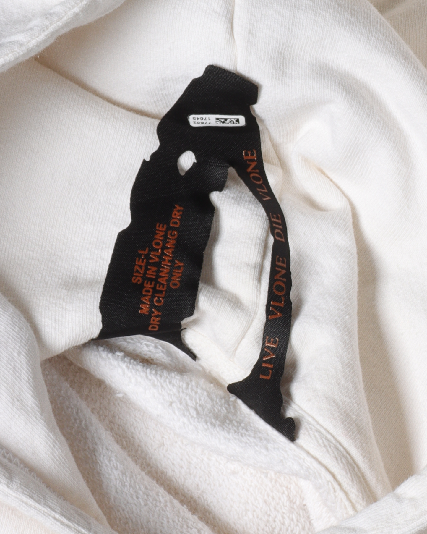 White Raw Hoodie
