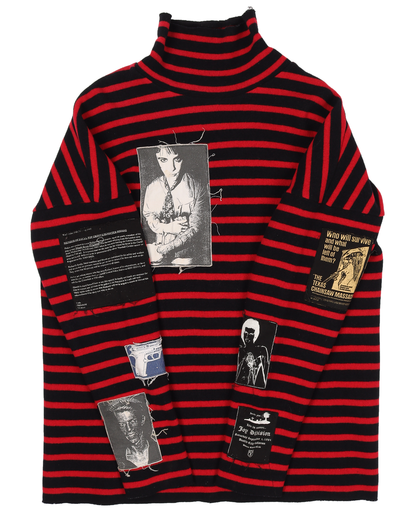 AW 2001 Riot Riot Riot Patched Sweater