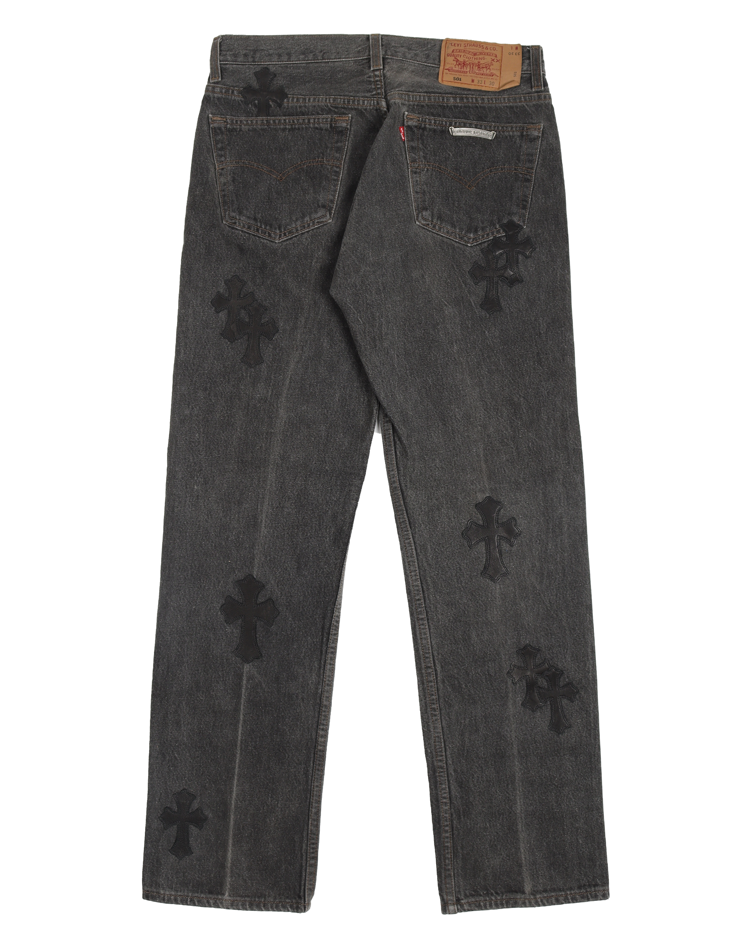 Chrome Hearts Jeans Levi's Size 31 Grey Black Cross Denim