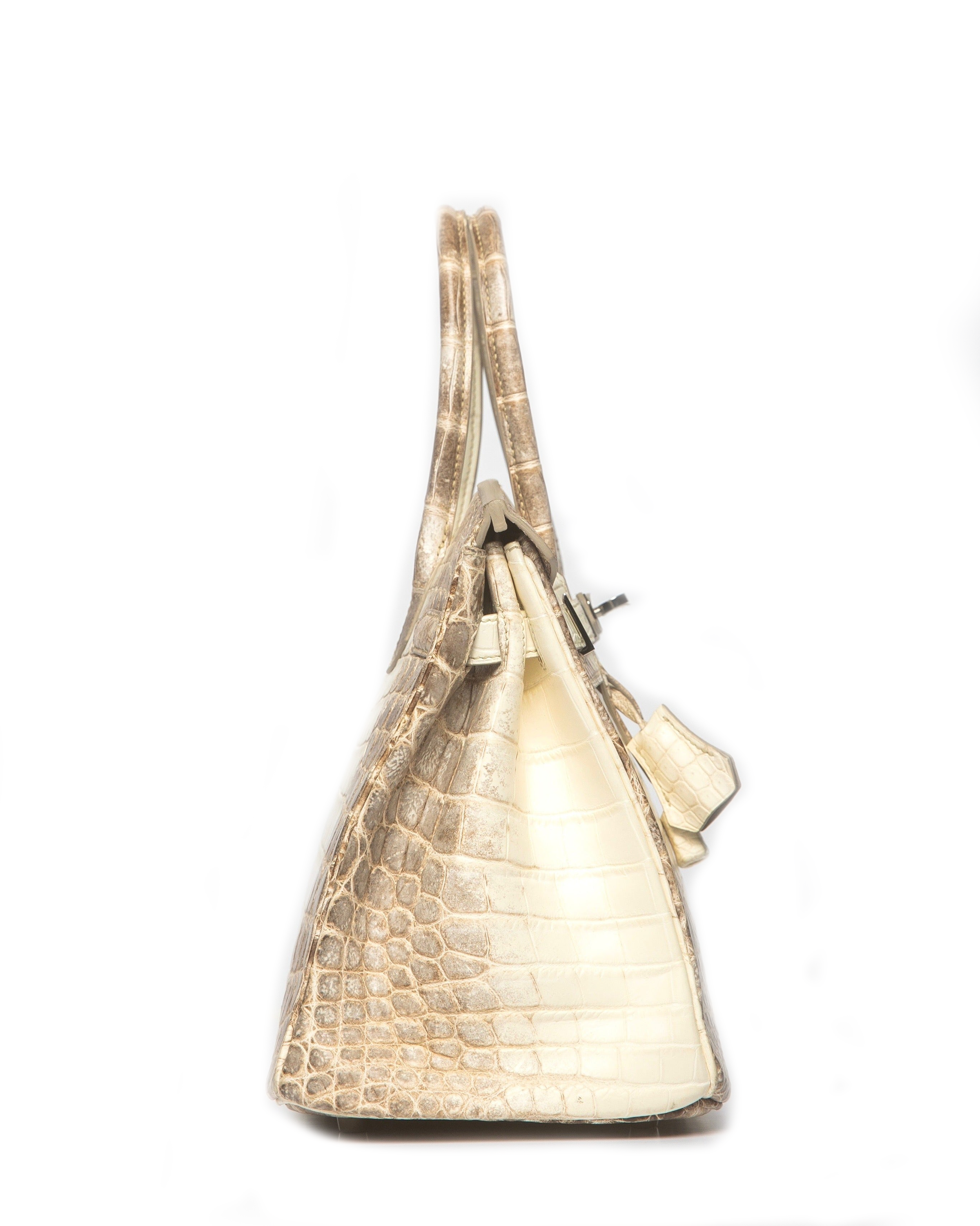 Rare New Hermès Birkin 30 Himalaya handbag in white Nile Crocodile leather,  SHW at 1stDibs