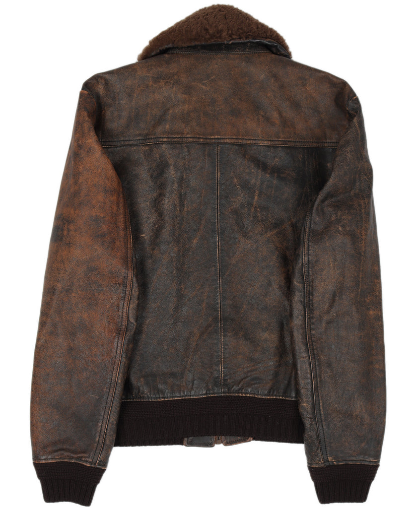 Shearling Leather Bomber Jacket (2017)