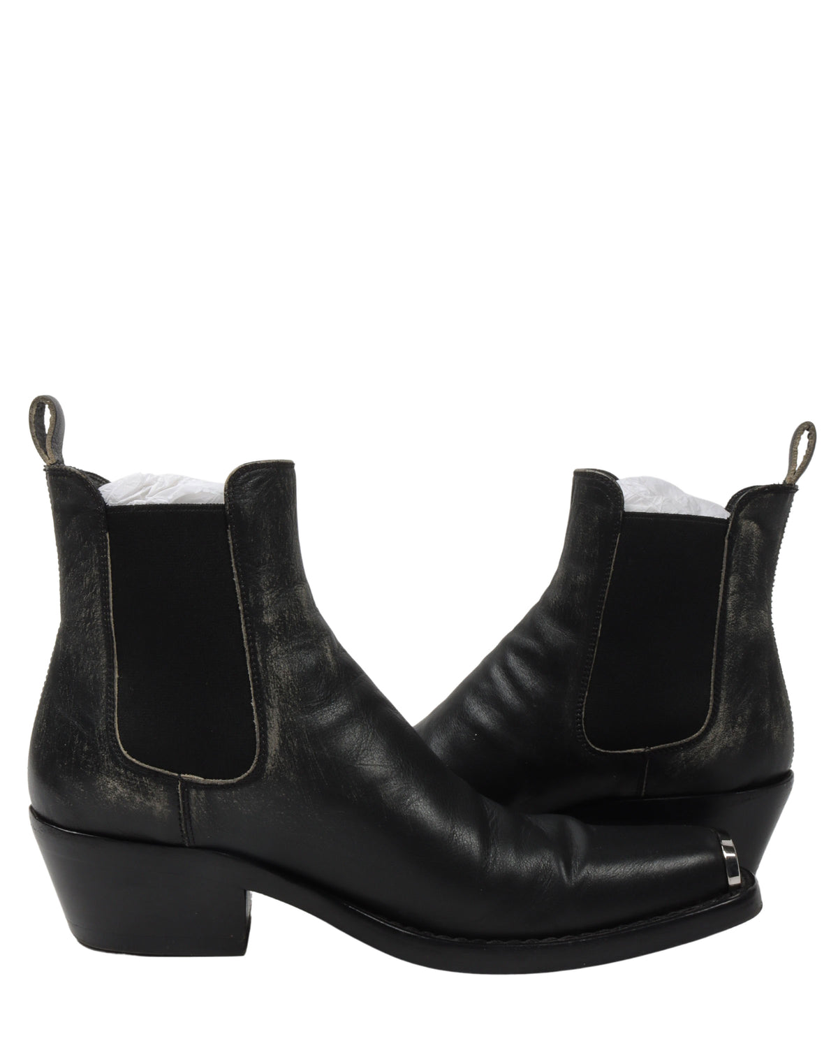 Distressed Western Chris Steel-Toe Chelsea Boots
