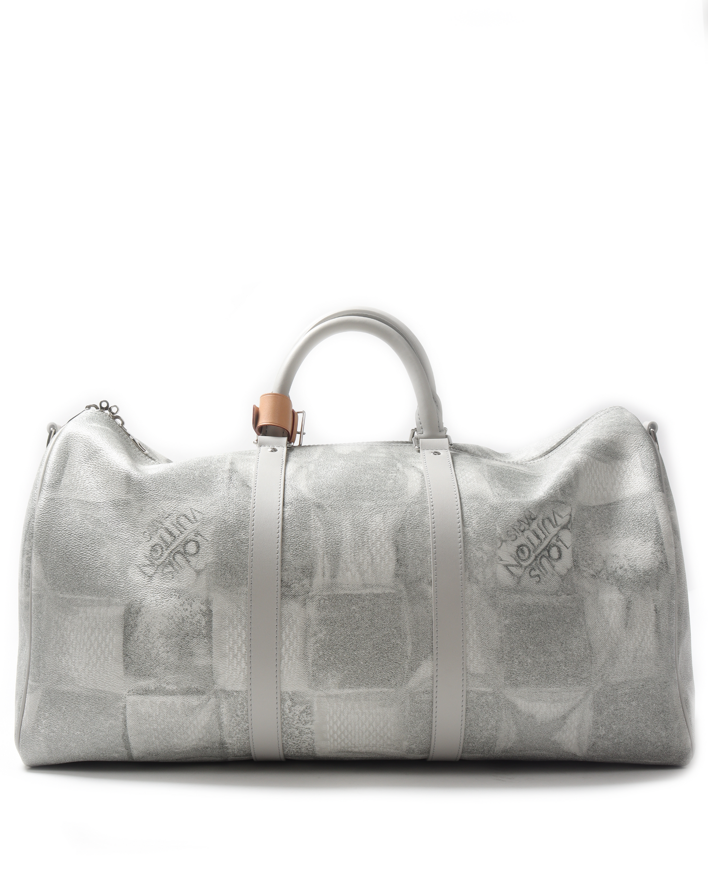White Damier Salt Duffle Bag