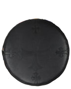 Leather Multicolor Cross Patch Stool