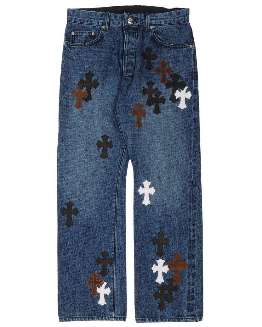 Denim w/ 35 Cross Patches