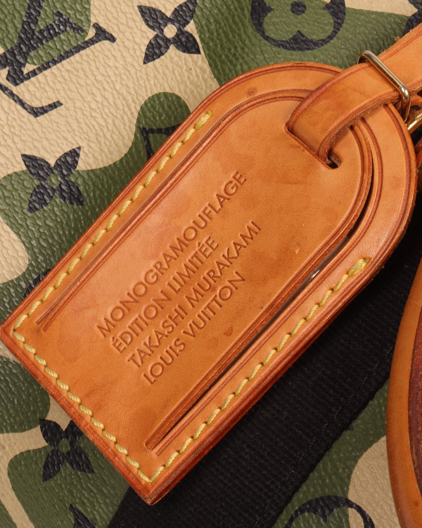 Takashi Murakami Keepall Bandouliere Monogramouflage 55 Green