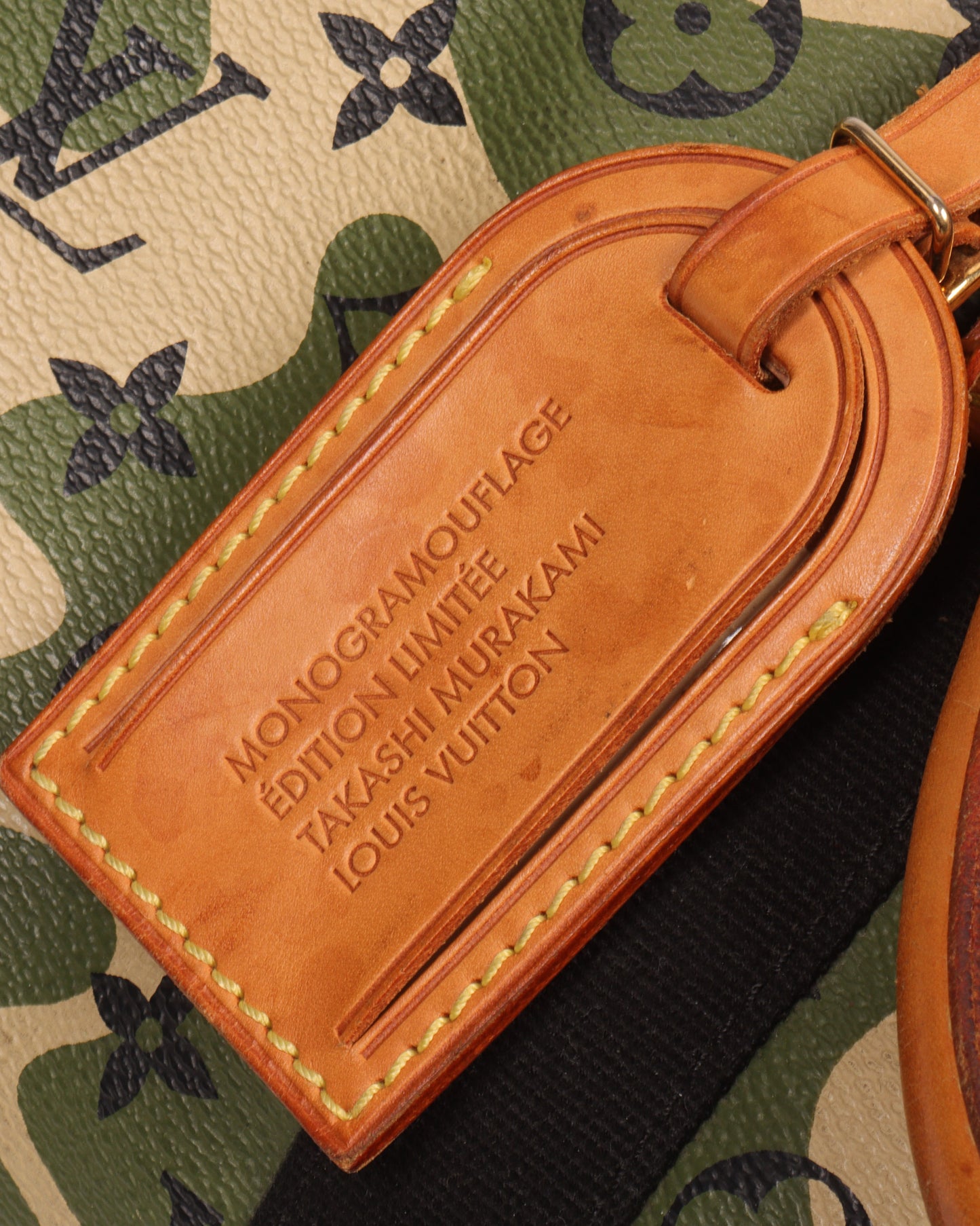 Takashi Murakami Keepall Bandouliere Monogramouflage 55 Green