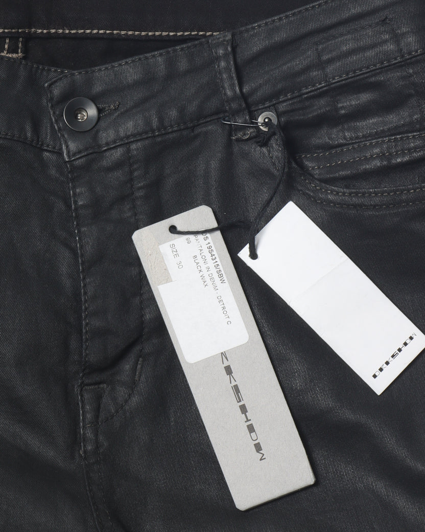 Rick Owens Drkshdw Detroit Cut Waxed Denim