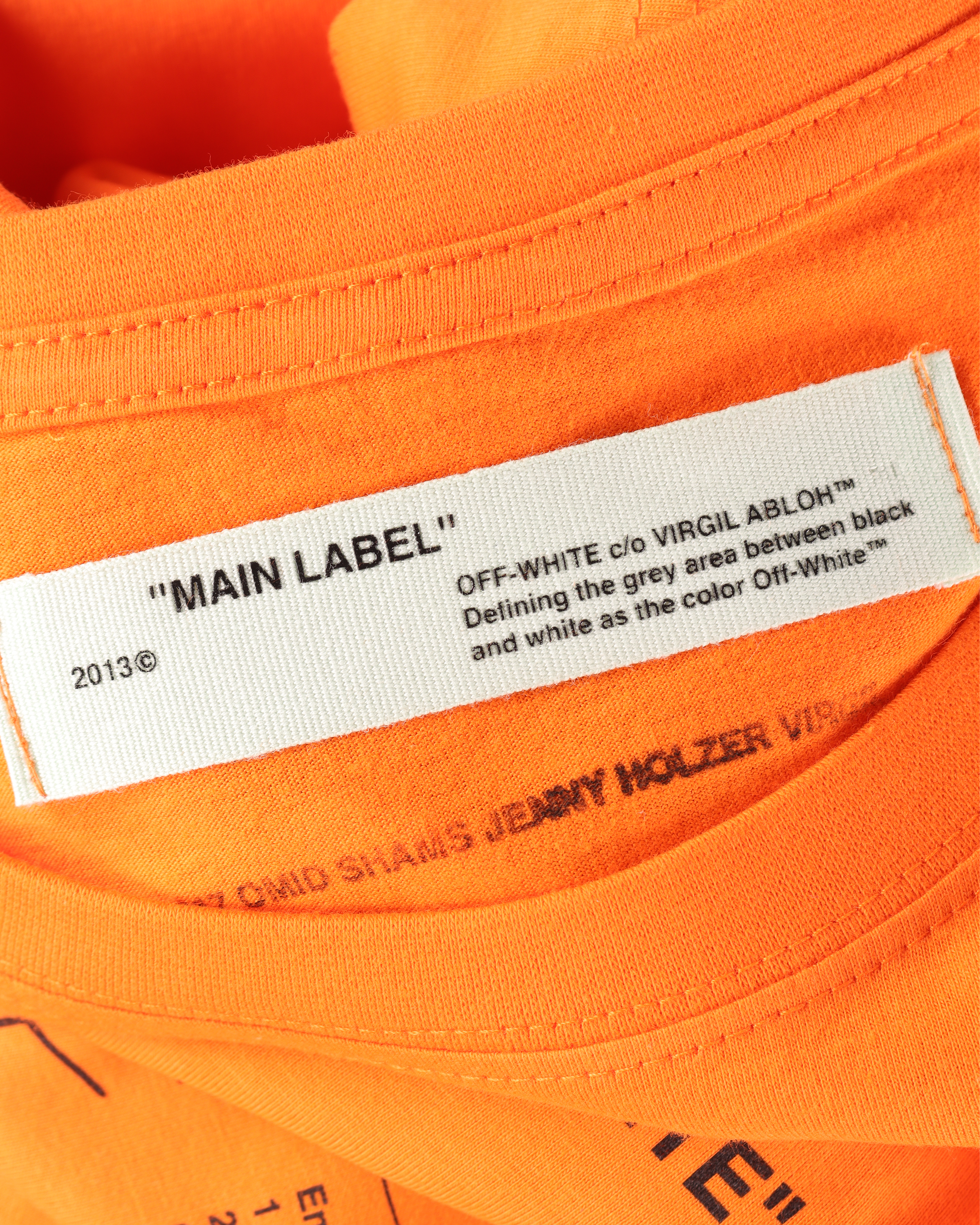 Off white tag on shirt hotsell