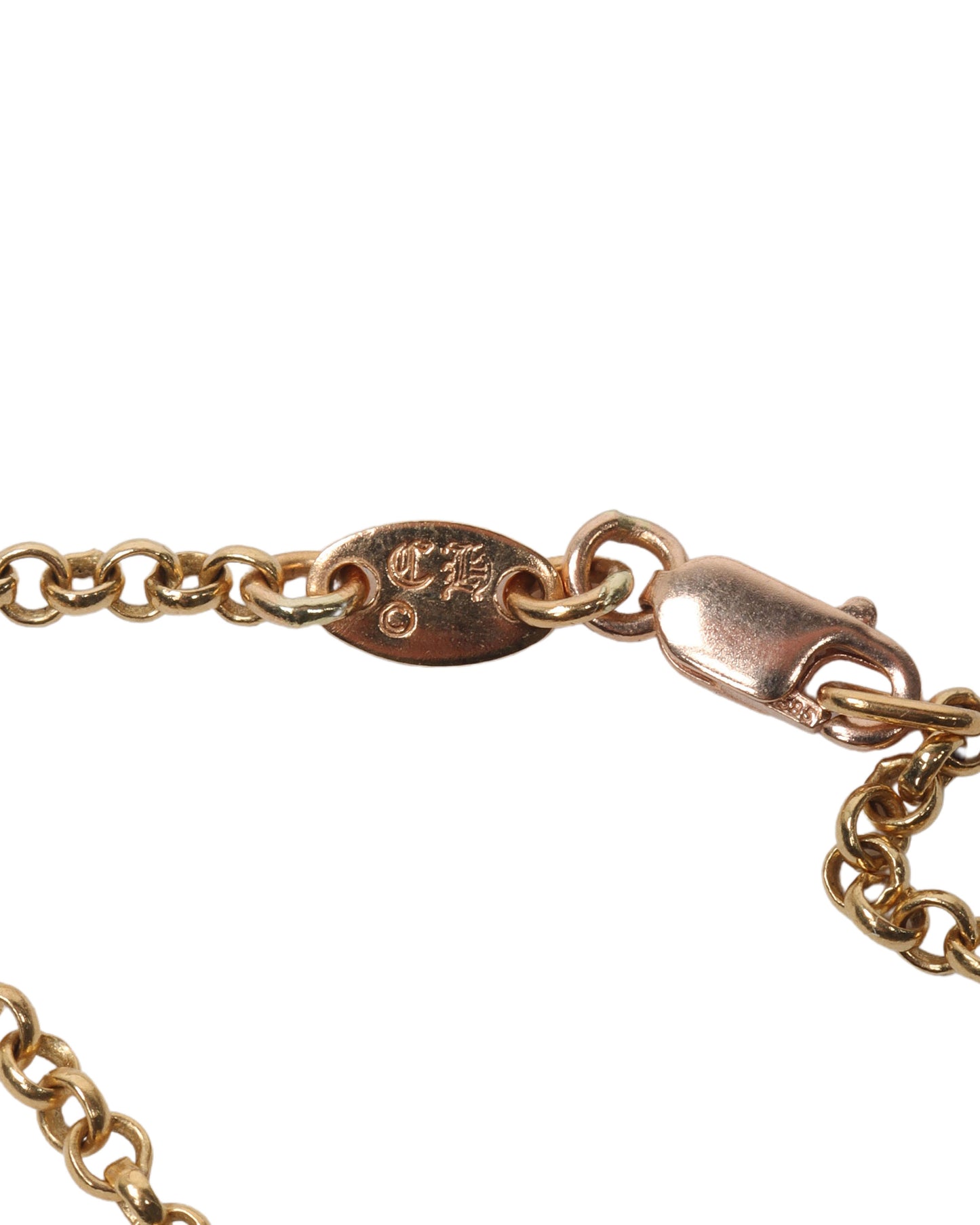 Gold Diamonds Cross with Chain Link