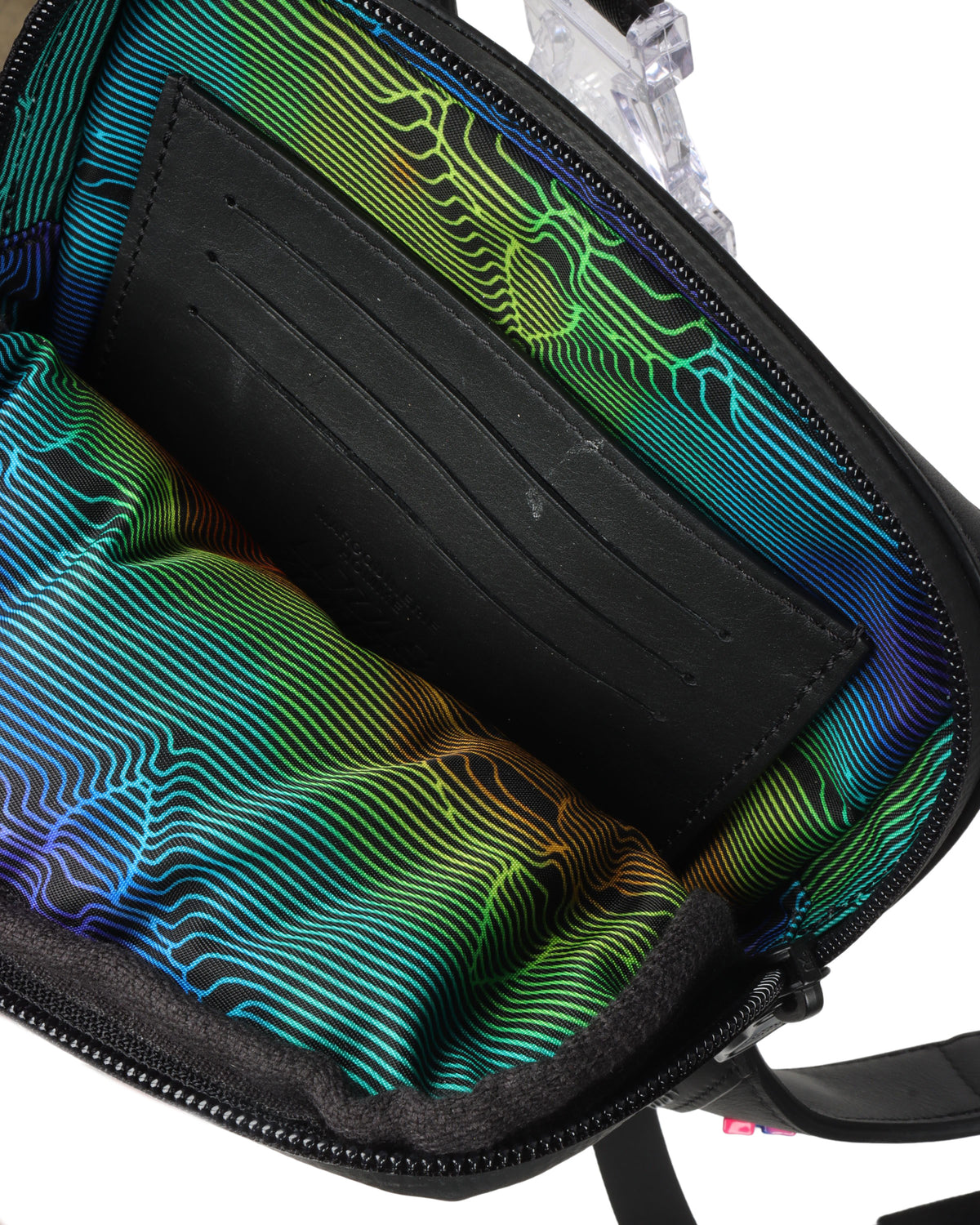 Asymetrical Sling Bag Monogram Puffer Black