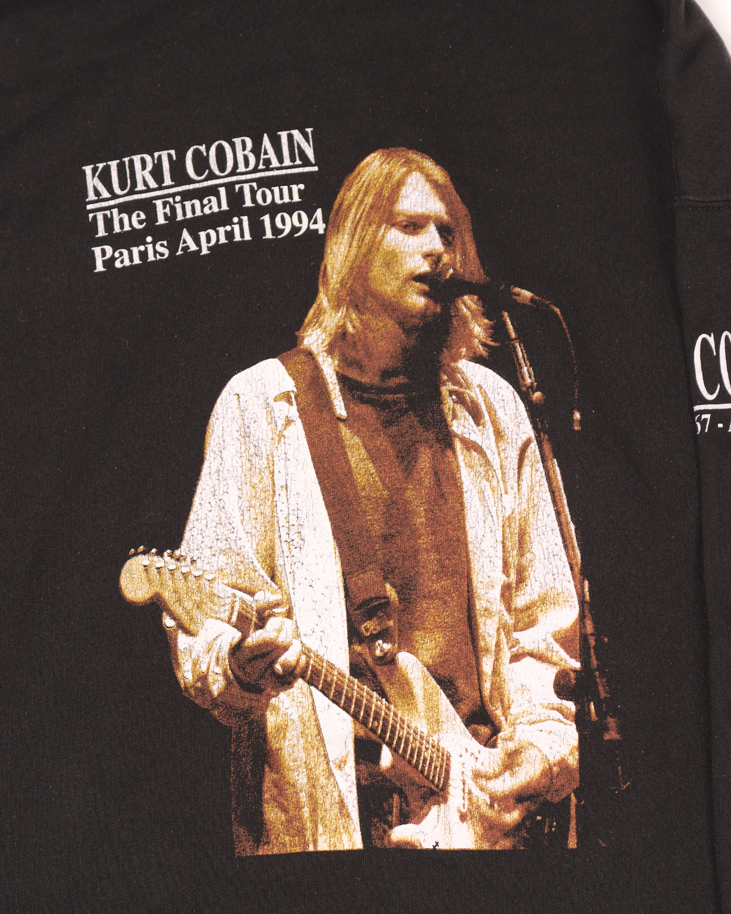 Kurt Cobain Final Tour Paris 1994 Hooded Sweatshirt