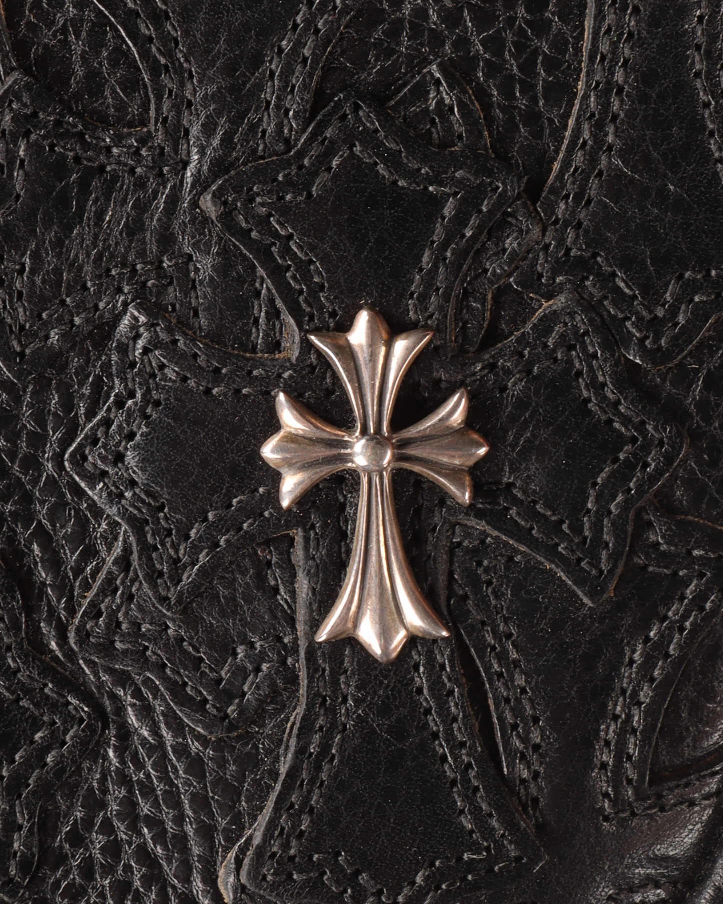 Leather Cross Patch Utility Bag