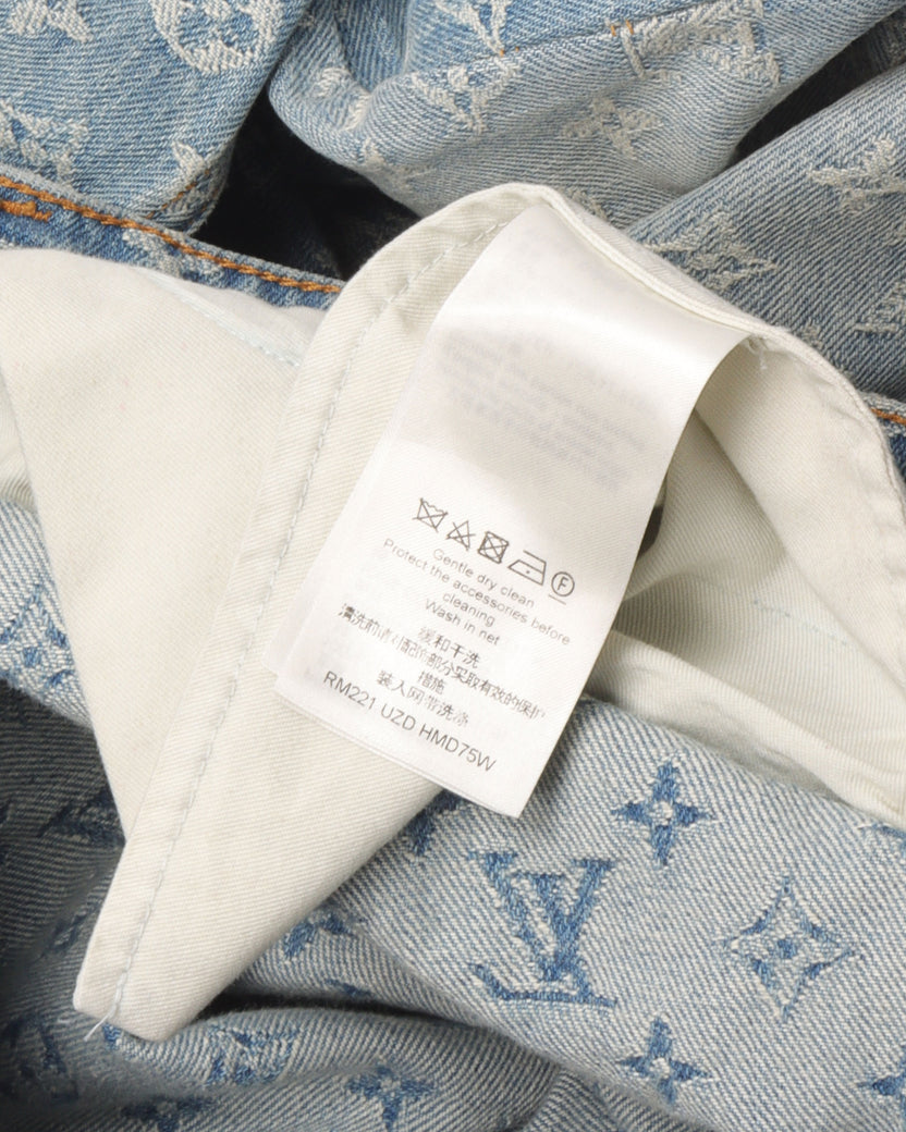 Straight jeans Louis Vuitton x Supreme Blue size 32 US in Cotton