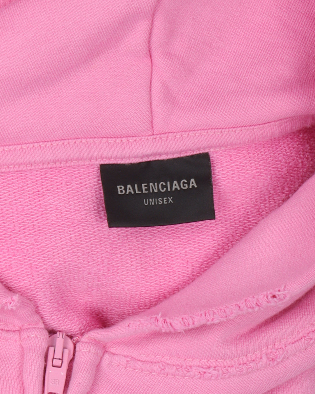 Distressed Polo Zip-Up Hoodie