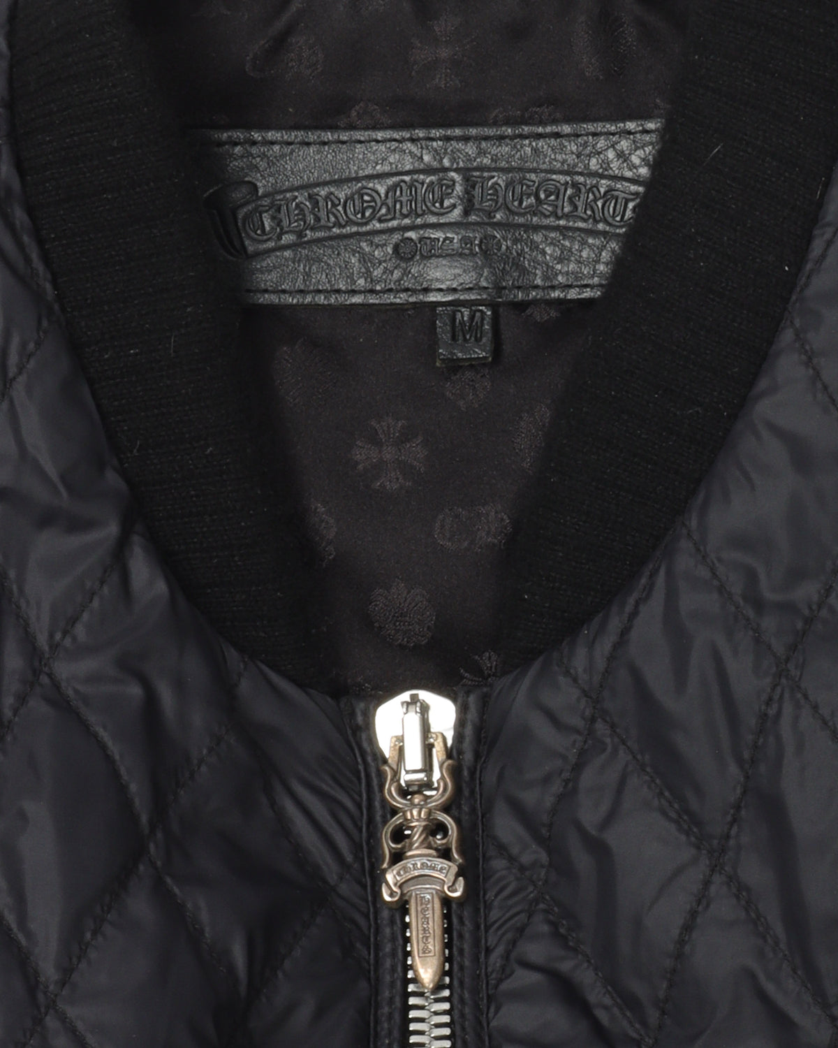Quilted Vest With Leather Cross