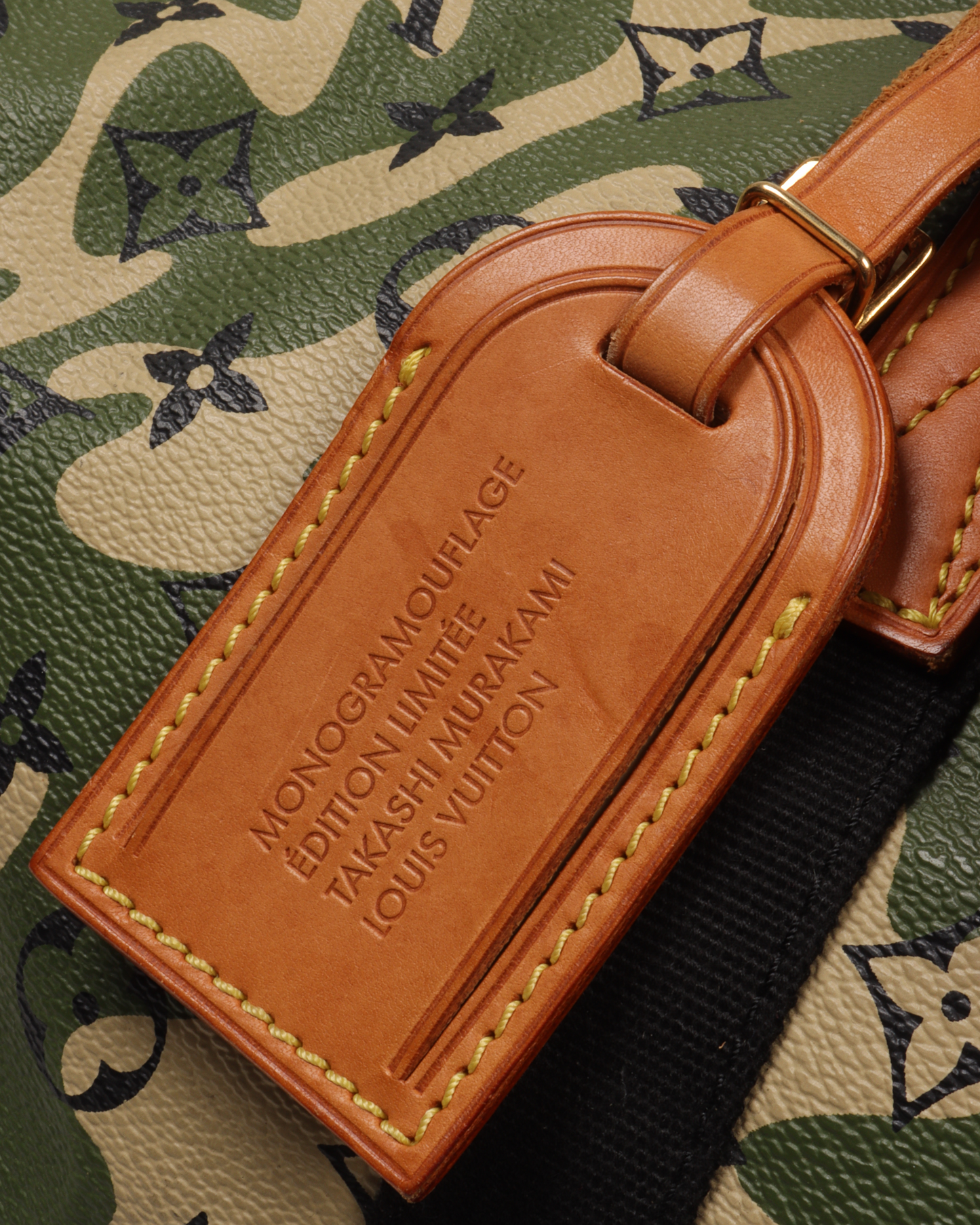Takashi Murakami Keepall Bandouliere Monogramouflage 55 Green