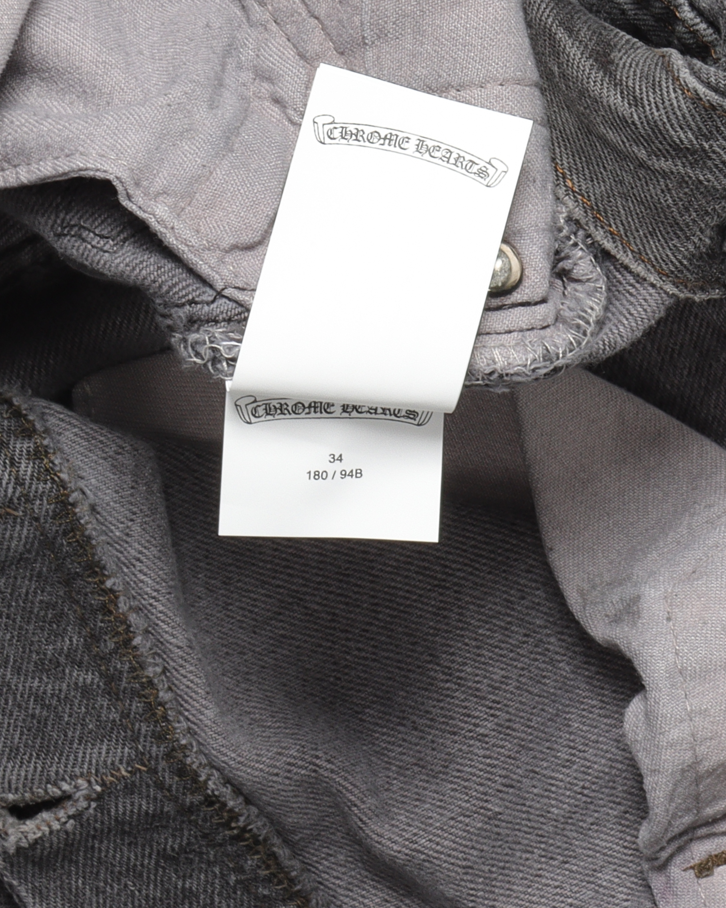 Grey Black Cross Jeans