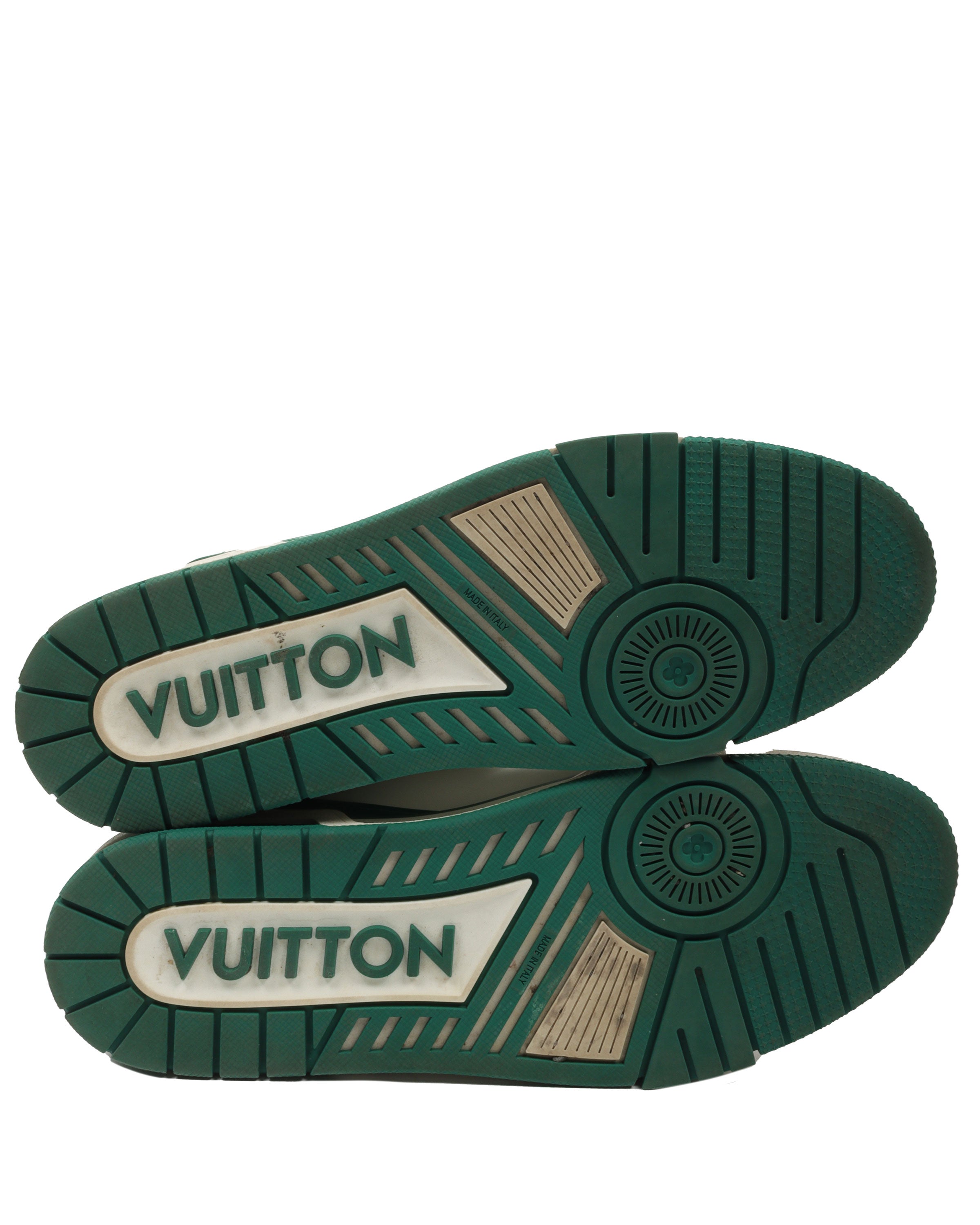 Louis Vuitton Trainer Sneaker Low White Green – Solestage