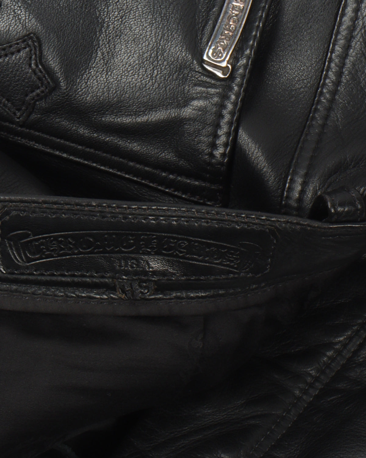 Leather Cross Leather Fleur Knee Pants