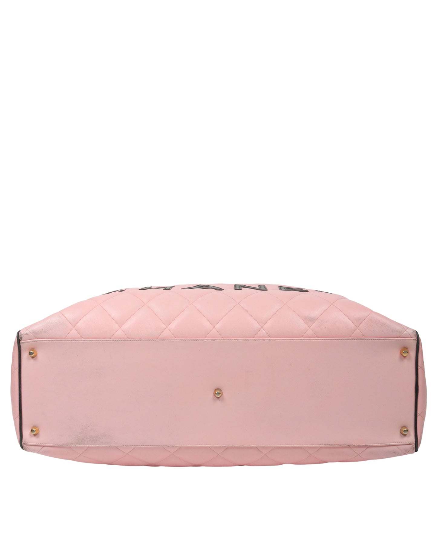 1995 Pink Quilted Leather Boston Duffle