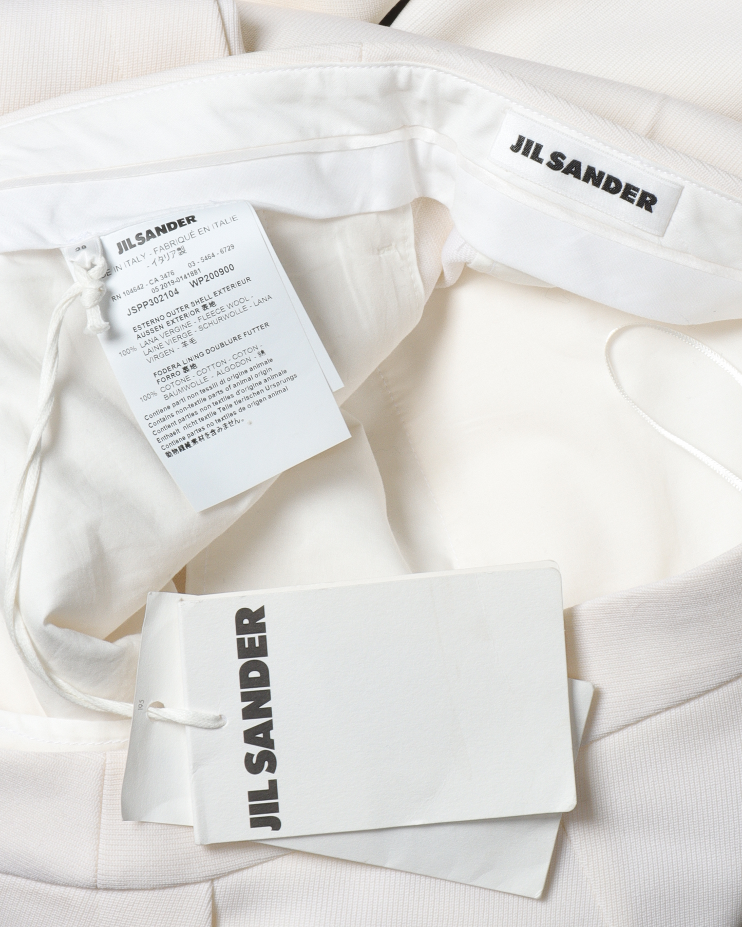 White Pleaded Baggy Pant