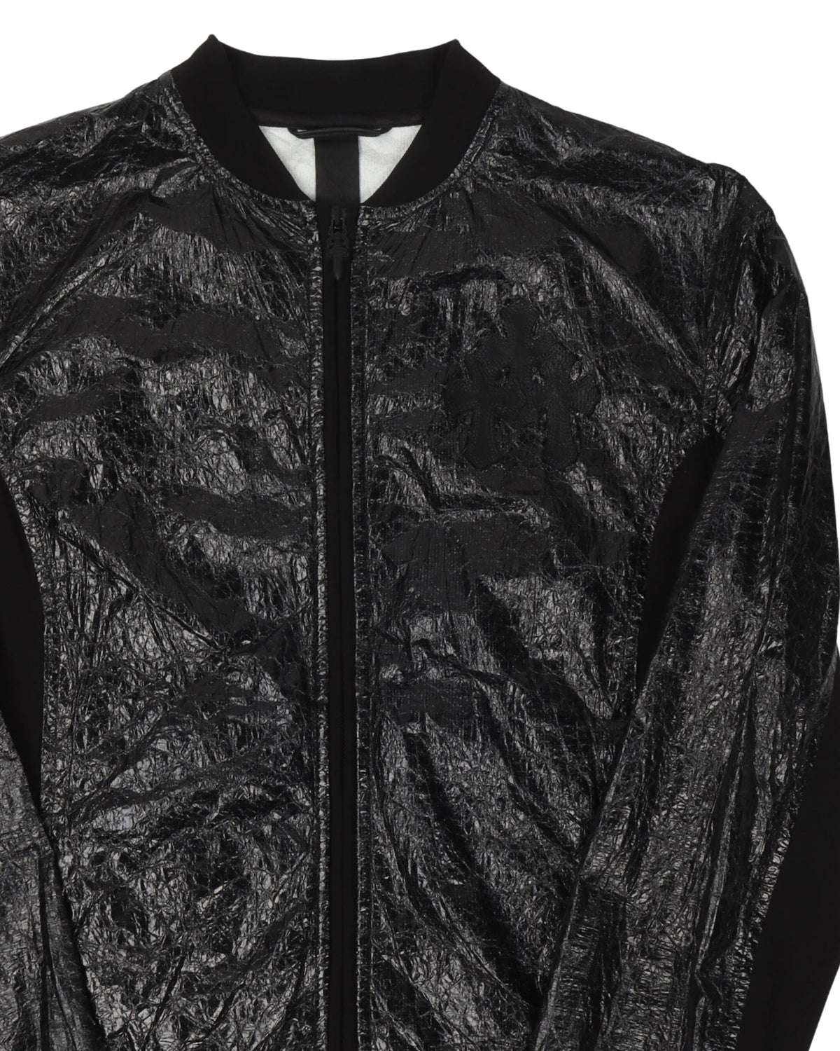 Patient Leather Track Jacket With Leather Cross